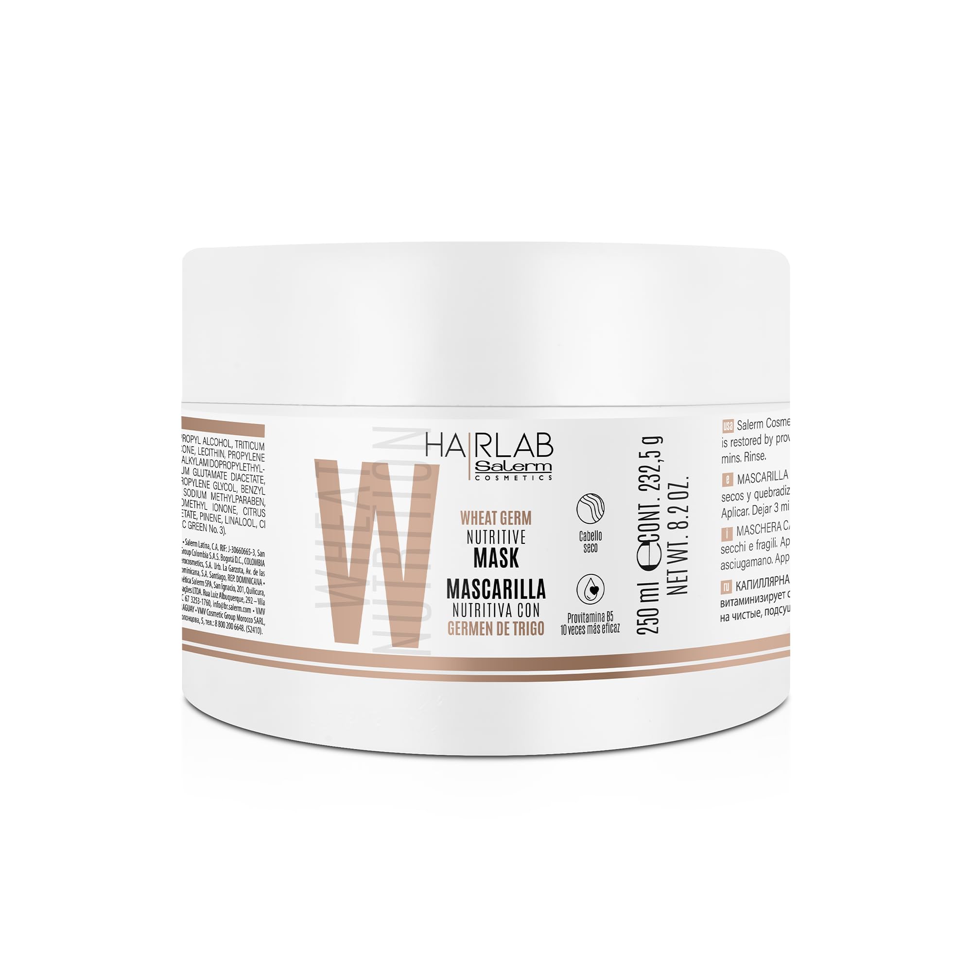 SALERM Hair Lab Mascarilla Nutritiva para el Pelo 250 ml con Germen de Trigo