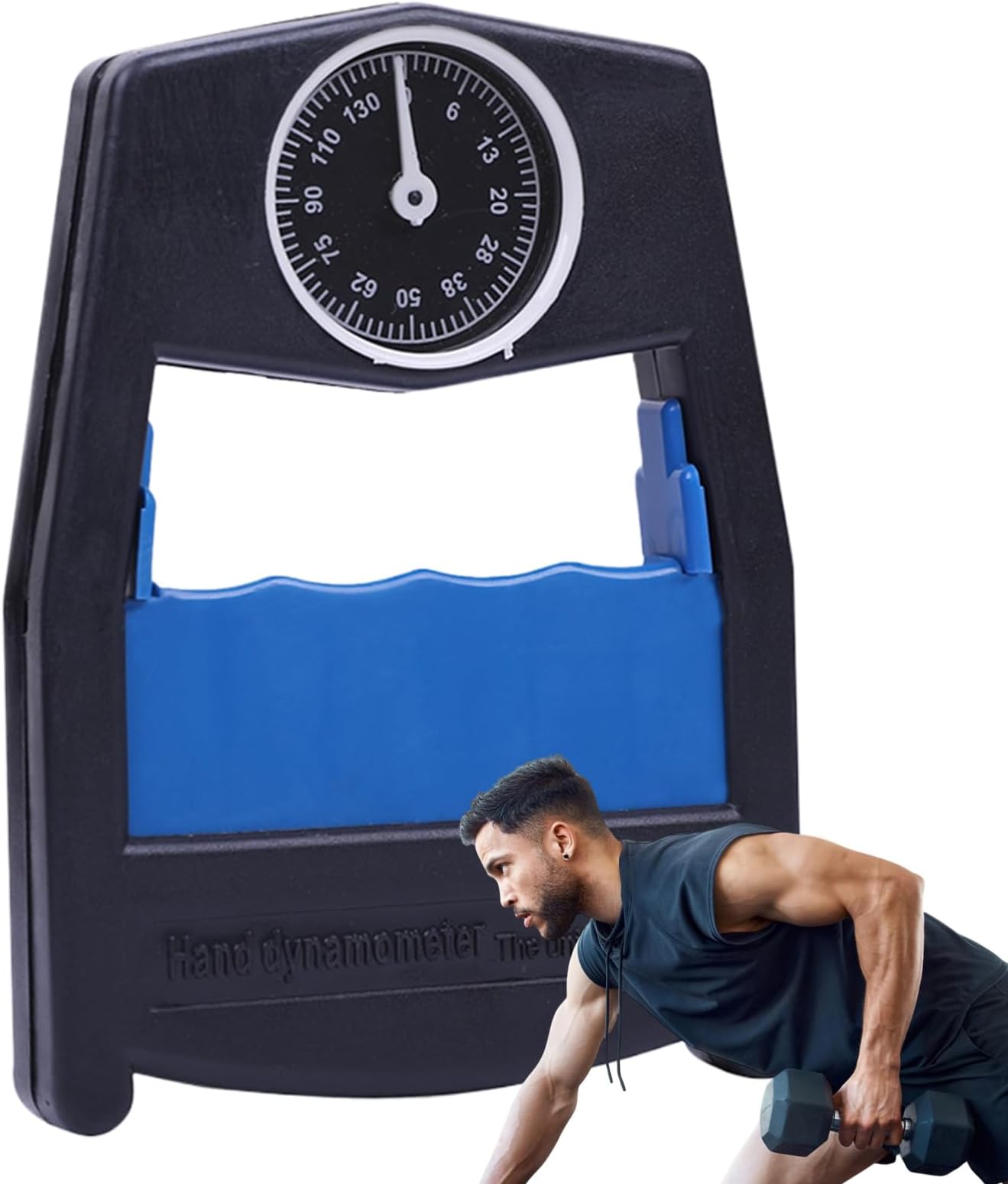 Hand Dynamometer Grip - Handheld Strength Device, Forearm Grip Meter, Adjustable Power Testing Tool, Compact Exercise Trainer | For Sports School Home Laboratory Fitness Training Measurement Use