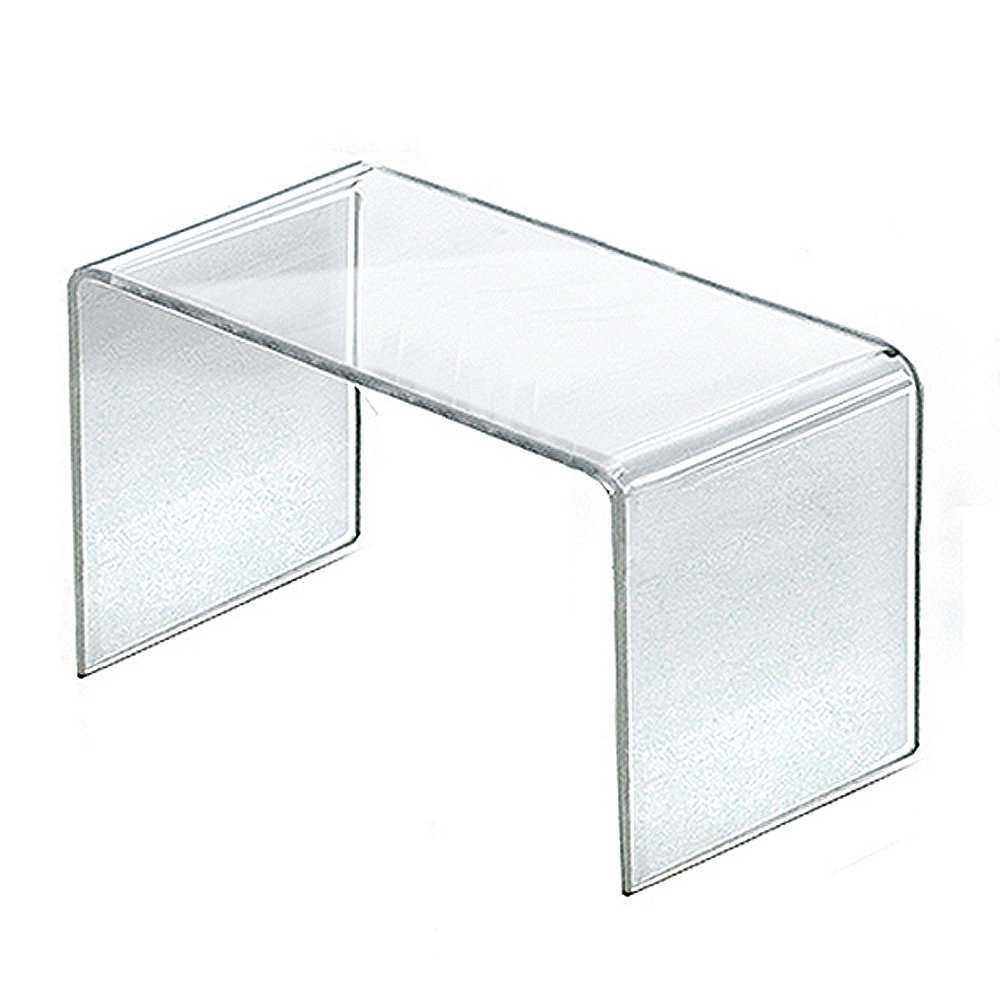 Azar Displays 515336 8" W x 4" D x 4.5" H Acrylic Riser (4 Pack)