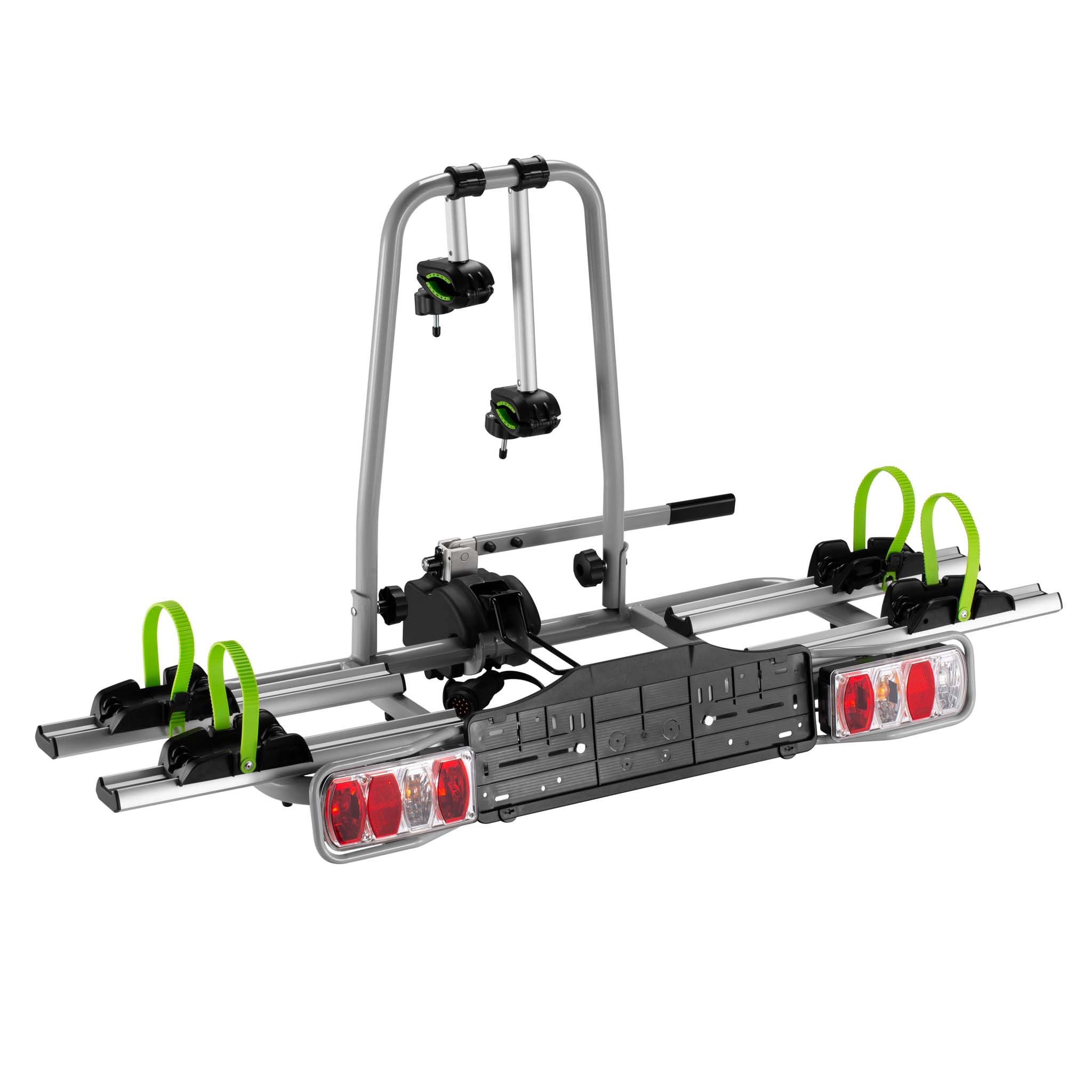 Wiltec Portabici auto universale per 2 biciclette, porta bici per auto pieghevole, portata max 60 kg, con protezione antifurto