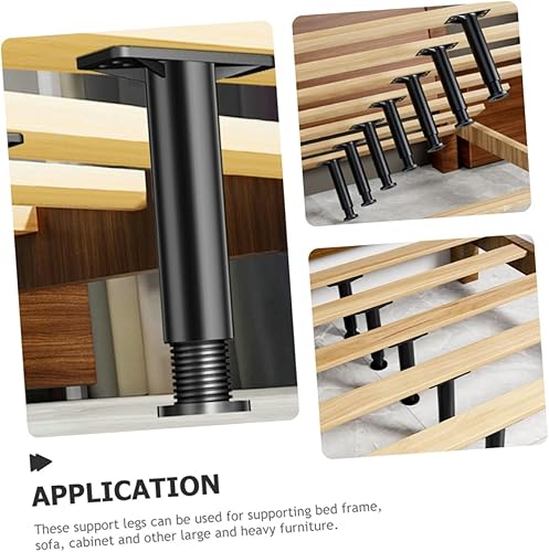 Miniatura 2 de HOMSFOU Marco de soporte de cama, marco de cama, patas centrales, patas centrales, patas de soporte de marco de cama, soporte de marco de cama