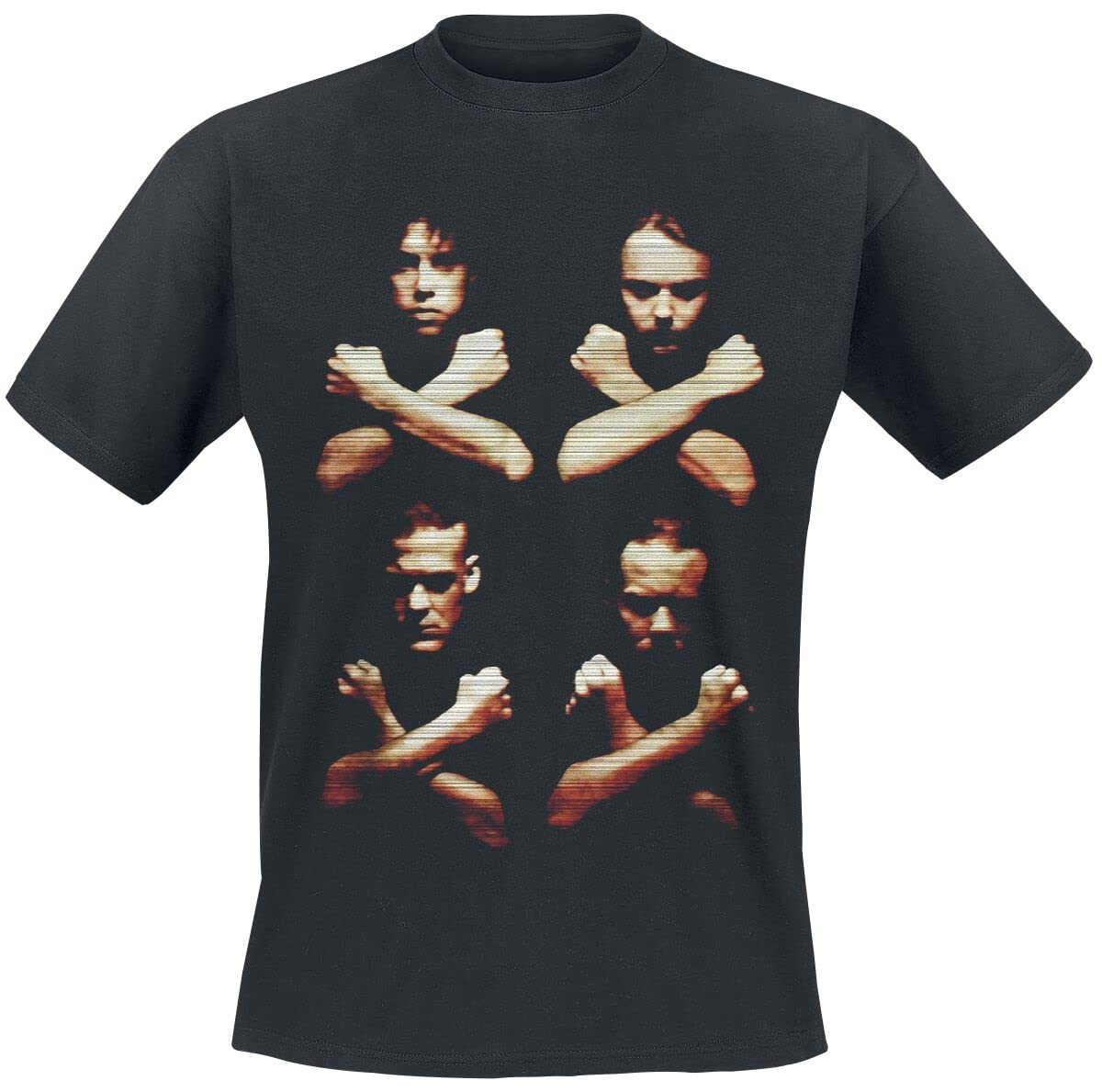 Metallica Men's Black Rockoff Trade 'Birth Death Crossed Arms' (Black) T-Shirt (X-Large)