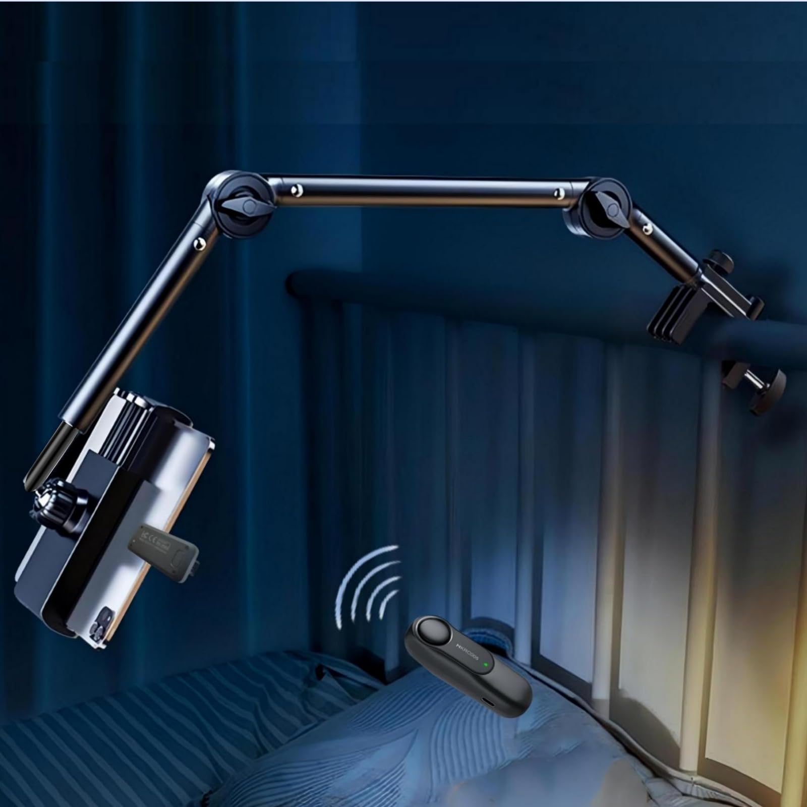 ZWAY Kindle Holder with Remote Page Turner, Tablet Stand for Reading in Bed, Hands Free Kindle Accessories, Gifts for Readers