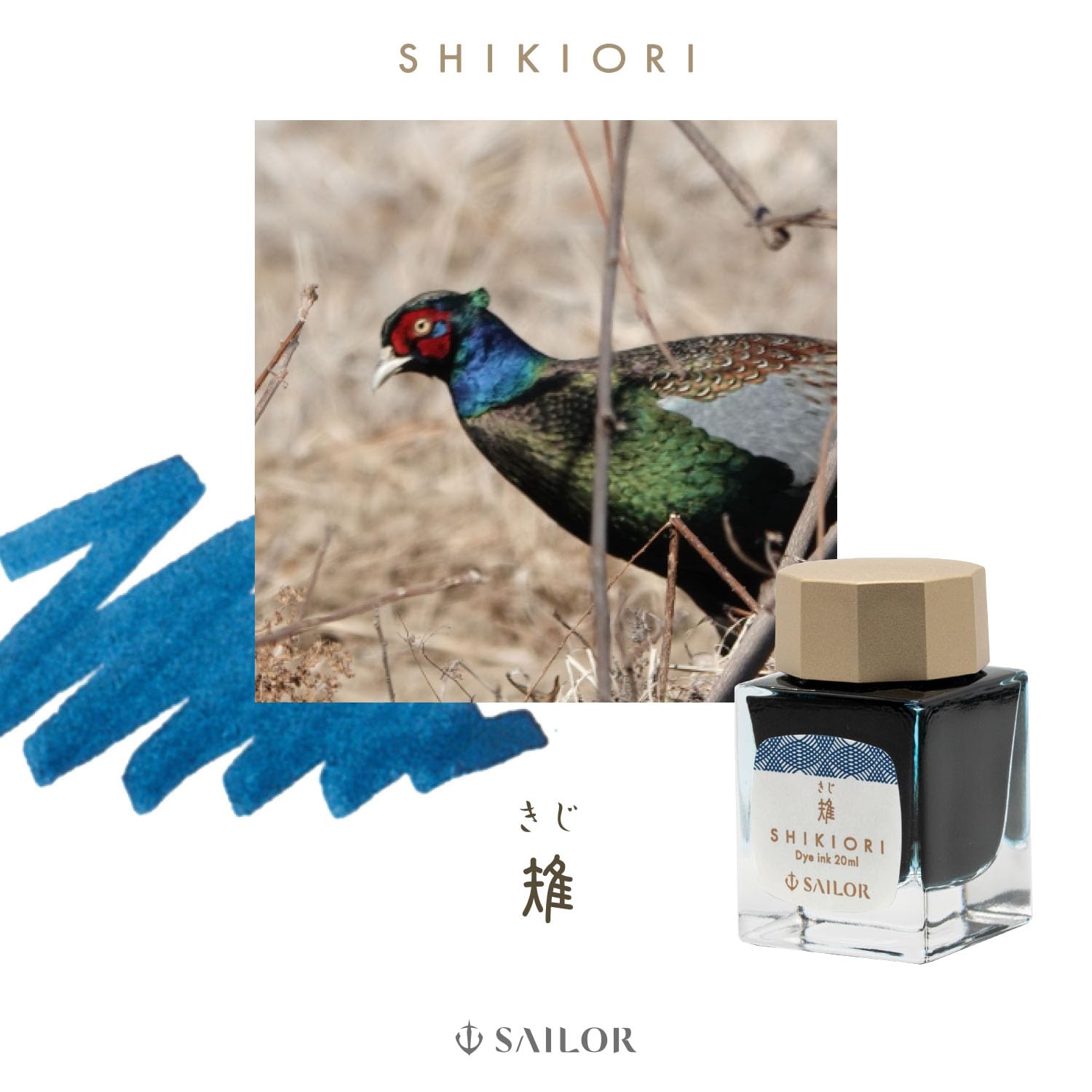 Amazon | セーラー万年筆 ボトルインク SHIKIORI-四季織- 野山の唄 雉