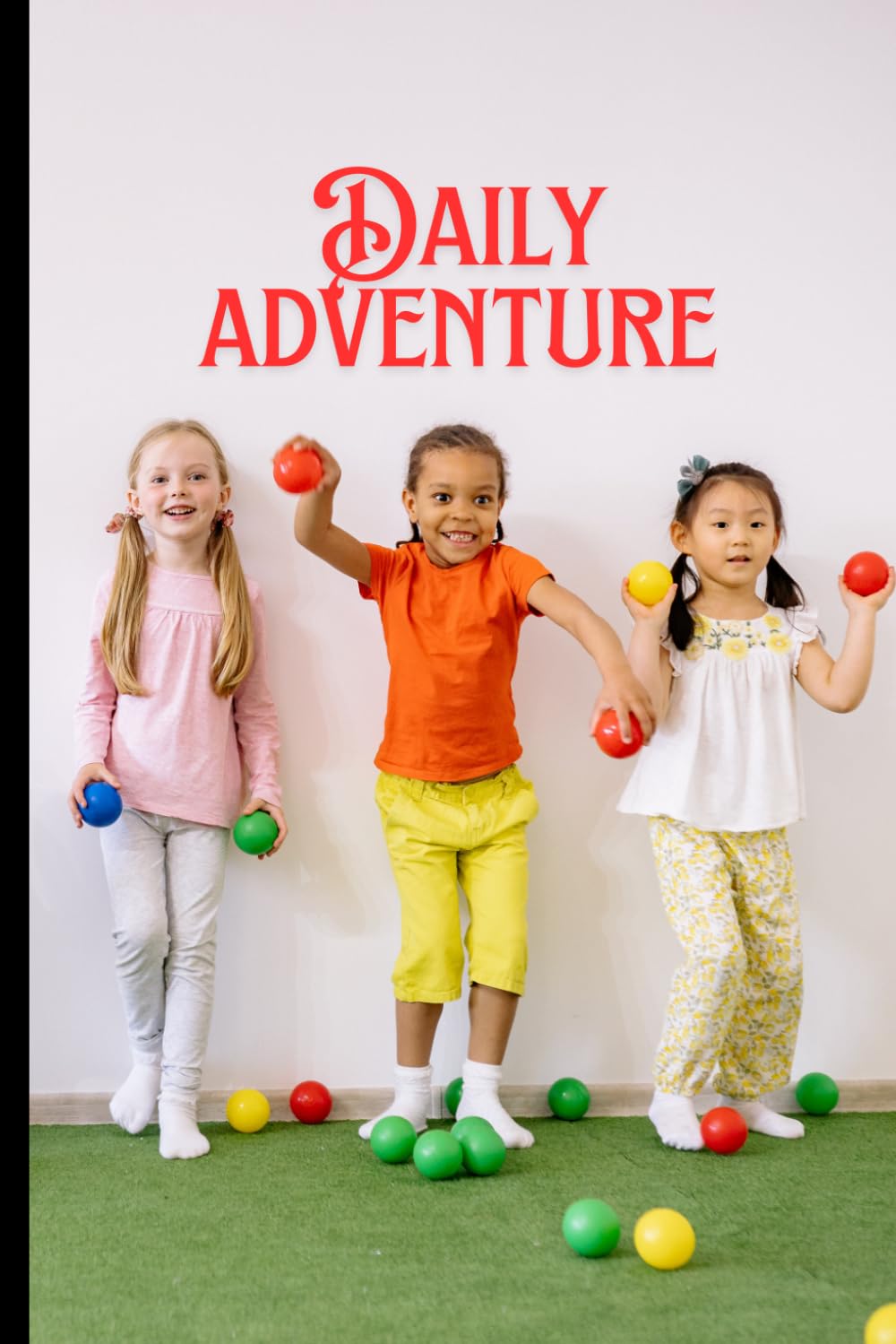 Daily Adventures Coloring Book for Kids: Fun and Easy Girl Boy and Cute Puppy Everyday Life Activity Coloring Pages for Relaxation and Creativity