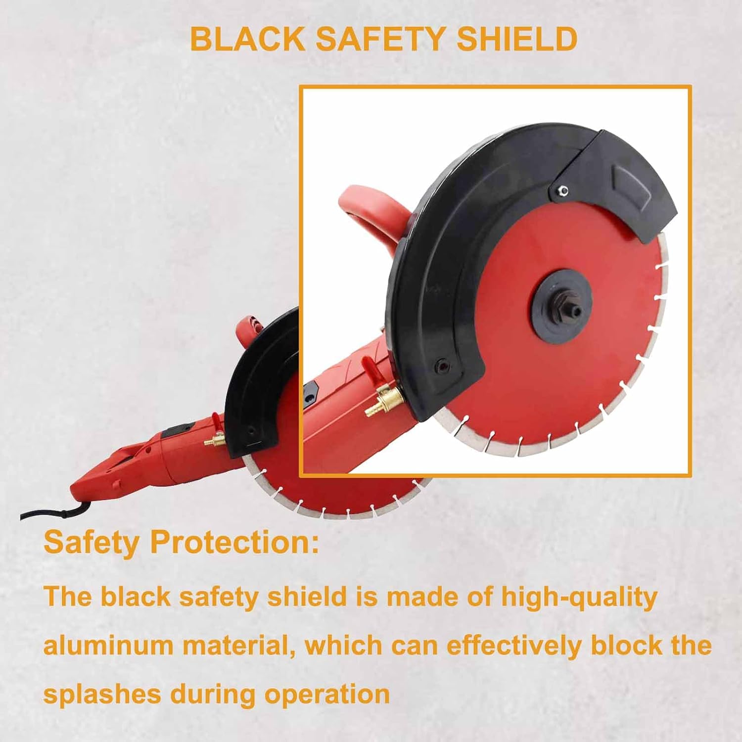 INTBUYING Electric Concrete Saw, Wet/Dry Circular Saw Cutter, 14" Concrete Cutter Masonry Tool 220V for Wood, Granite, Brick-with Water Pump