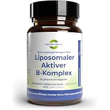 Liposomal Active B Complex - With B12 Folic Acid B1 B2 B3 B5 B6 Biotin and PABA - 30 Vegetable Capsules in Brown Glass - Vegan and GMO Free - from Nature Power