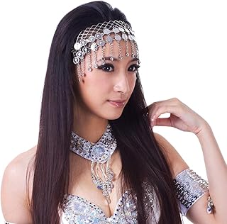 Lauthen.S Women Belly Dance Headband Coins Tribal Headpiece Gypsy Jewelry Costume Accessory