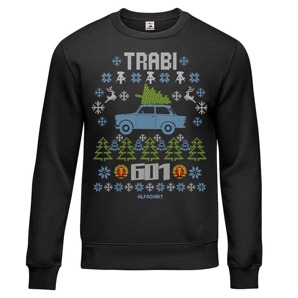 Pull de Noël TRABI 601 idée cadeau originale pour collectionneur d'Oldtimer