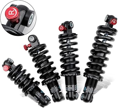 For Mountain Bike Rear Suspension Shock 125 to 190mm Eye-to-Eye with Adjustable Rebound and Preload 38mm and 50mm Travel Options Alloy Frame (550LB 125mm)