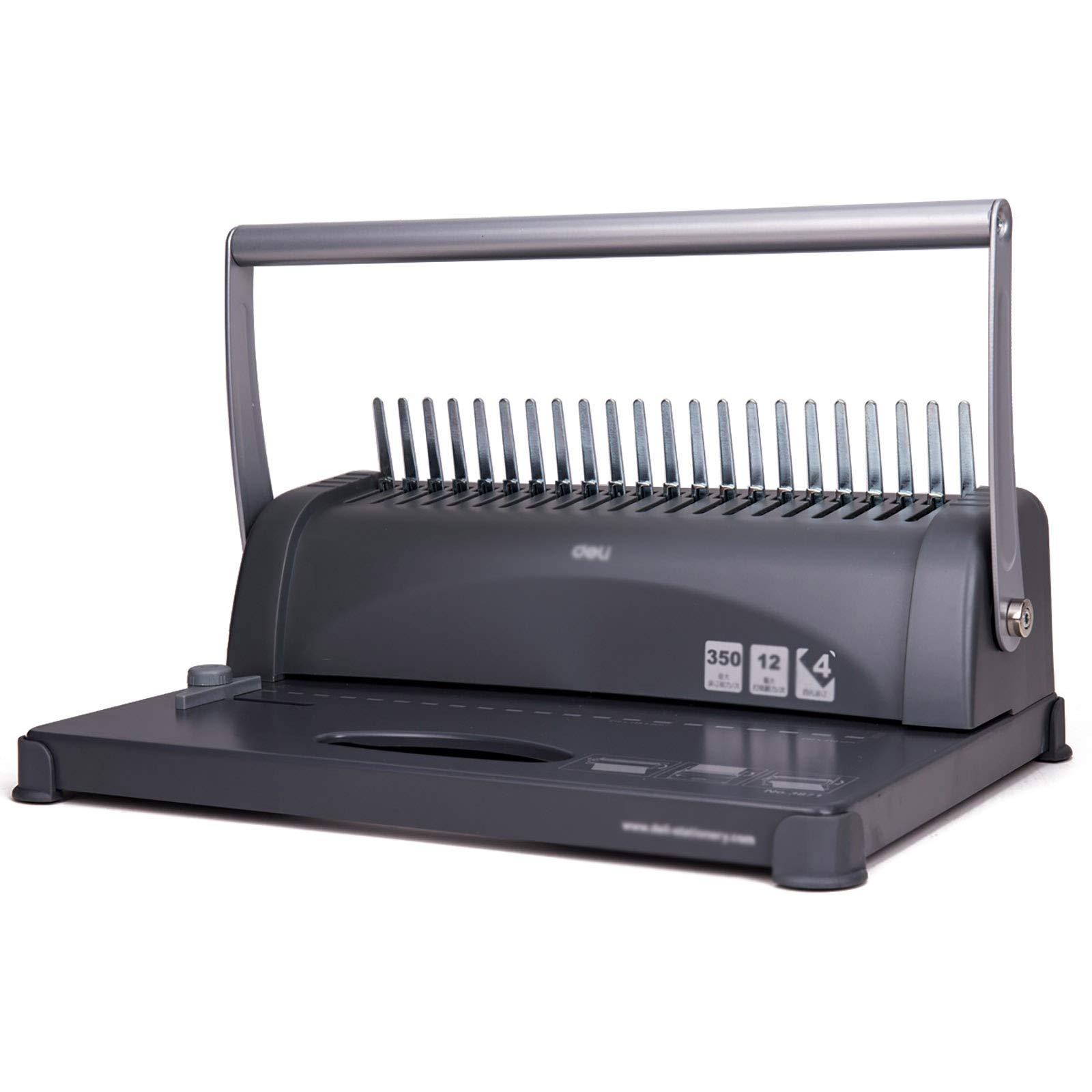 TEmkIn Rilegatrice Pettine Grembiule Rilegatrice 21 Fori A4 Punzonatrice Rilegatrice Forniture per Ufficio (Color : Grey, Size : 38x27.5x24.5cm)