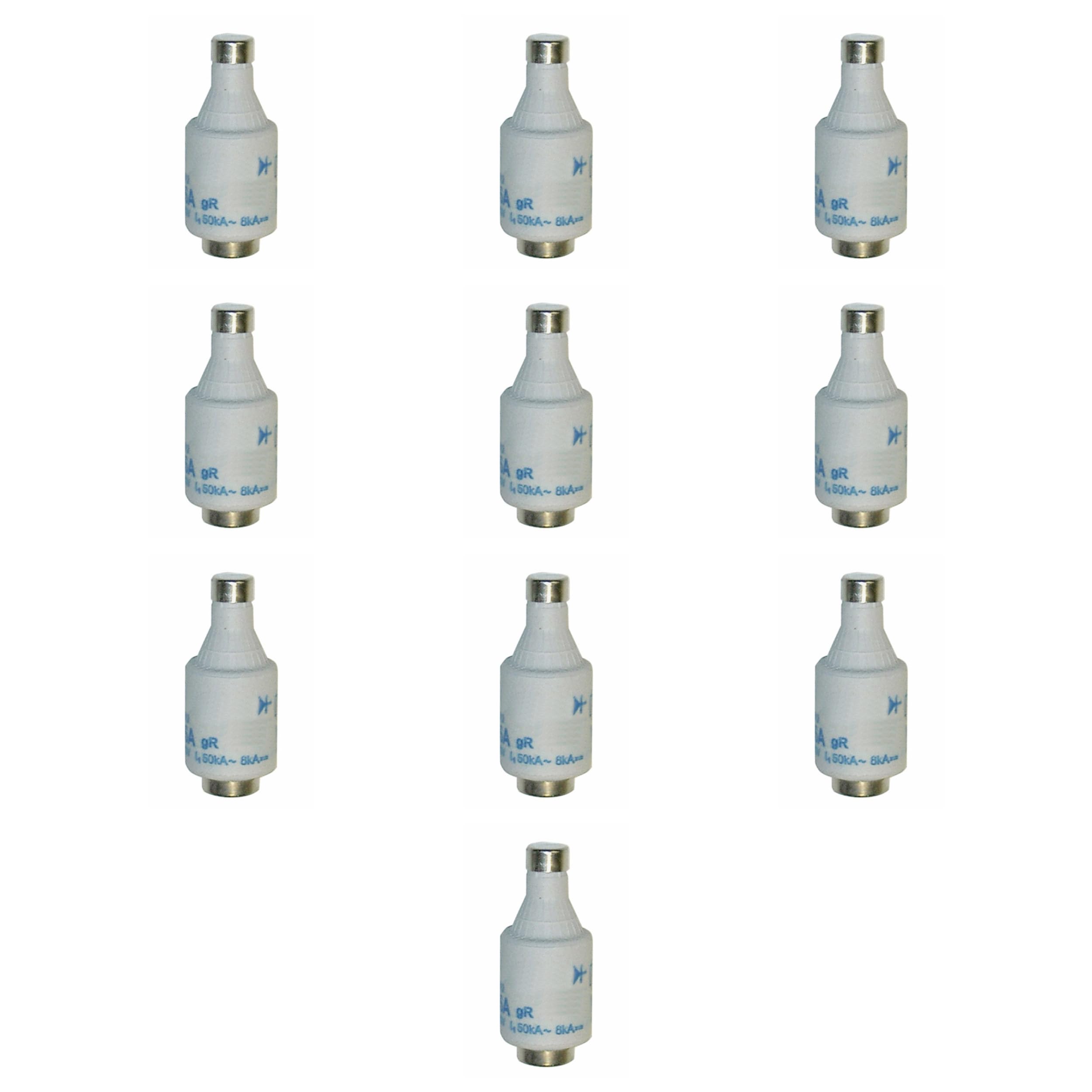 10 x bezpiecznik diazed Super Rapido gR E27 22 x 50 mm 20 A – ultraszybki bezpiecznik z integralnym zakresem wyłączania do ochrony półprzewodników, prostowników, UPS, falowników i konwerterów, 500 V