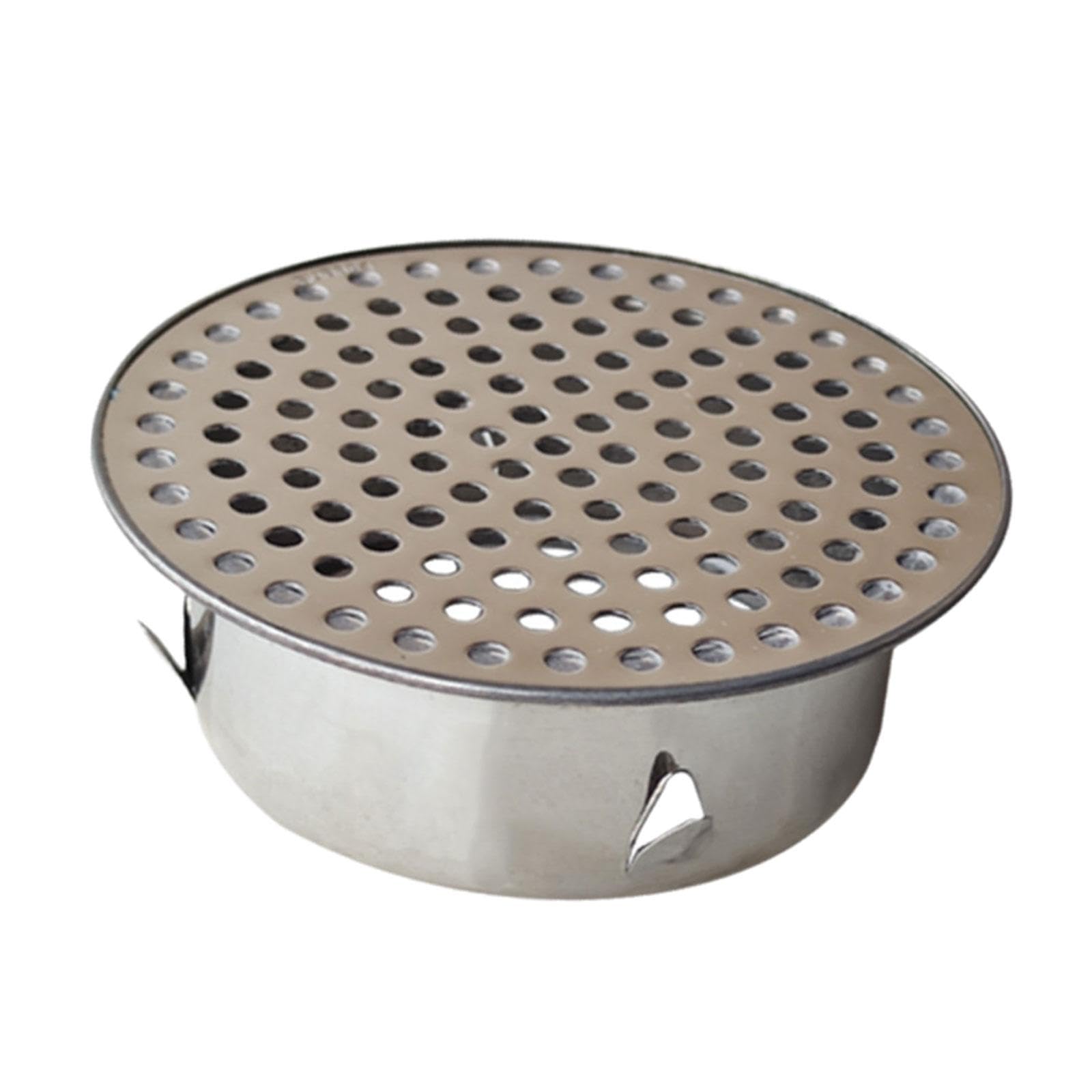 Desagüe de suelo universal de acero inoxidable con rejilla para recoger el pelo para baños y baños de hotel, tamaño de tubo de 130 mm, duradero, fácil de instalar, diseño antiobstrucciones