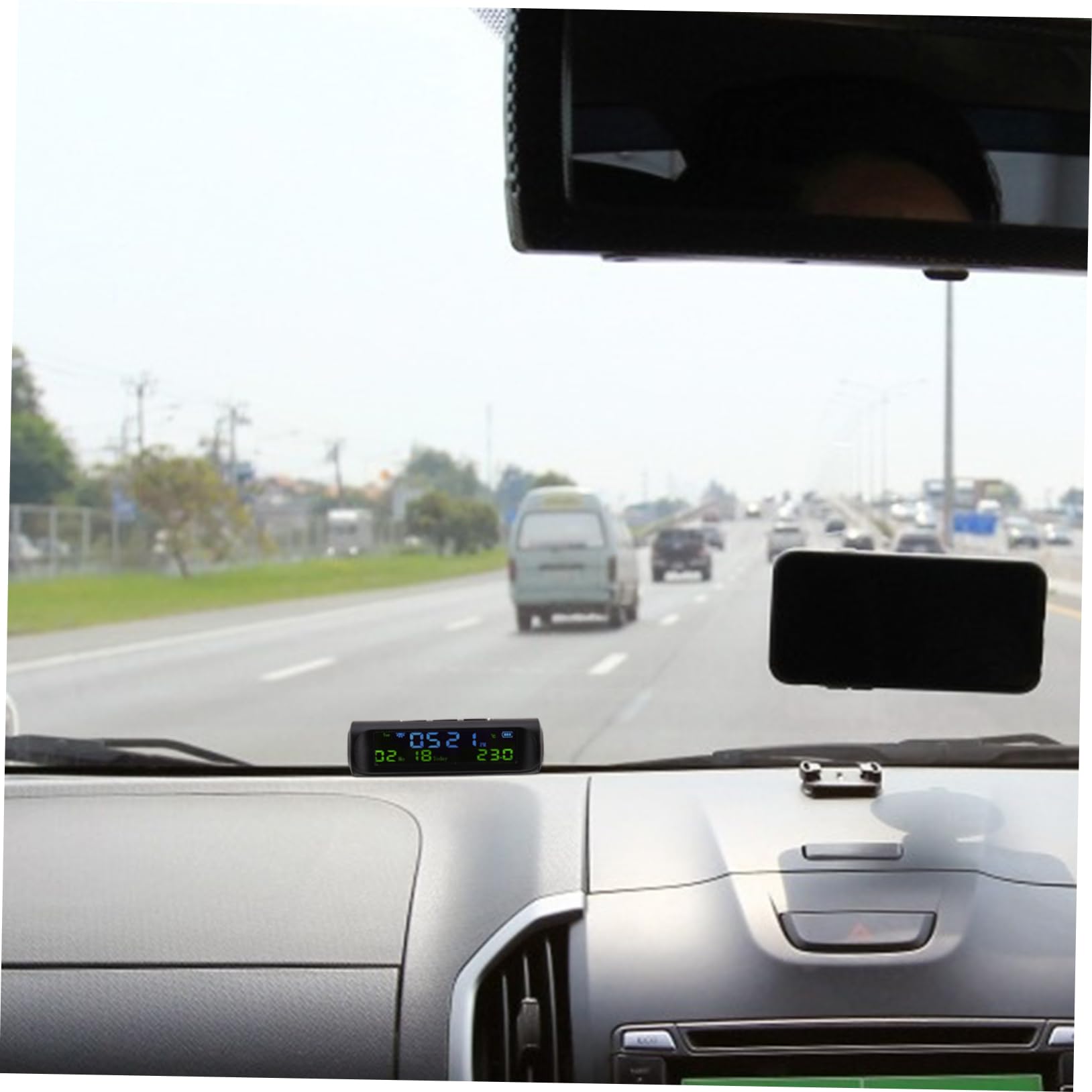 Termómetro Para Coche Reloj Digital Indicador De Voltaje Monitor De Temperatura y Hora