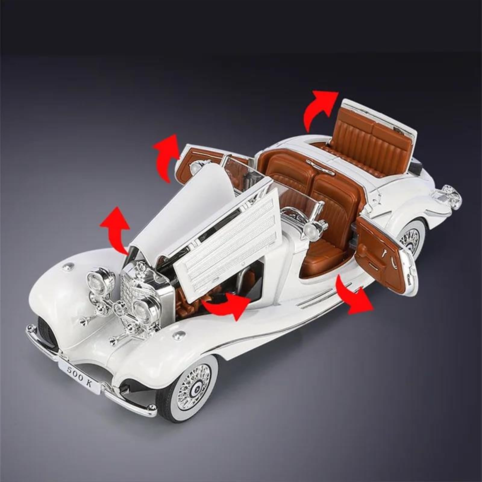 Amazon | ミニカー スケールモデルカー 1:24 メルセデス 1936 ベンツ 
