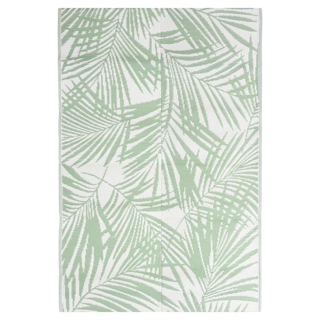 vidaXL Alfombra de Exterior Jardín Patio Terraza Balcón Salón Sala de Estar Piscina Decoración Adorno Alfombrilla Suelo PP Verde 190x290 cm