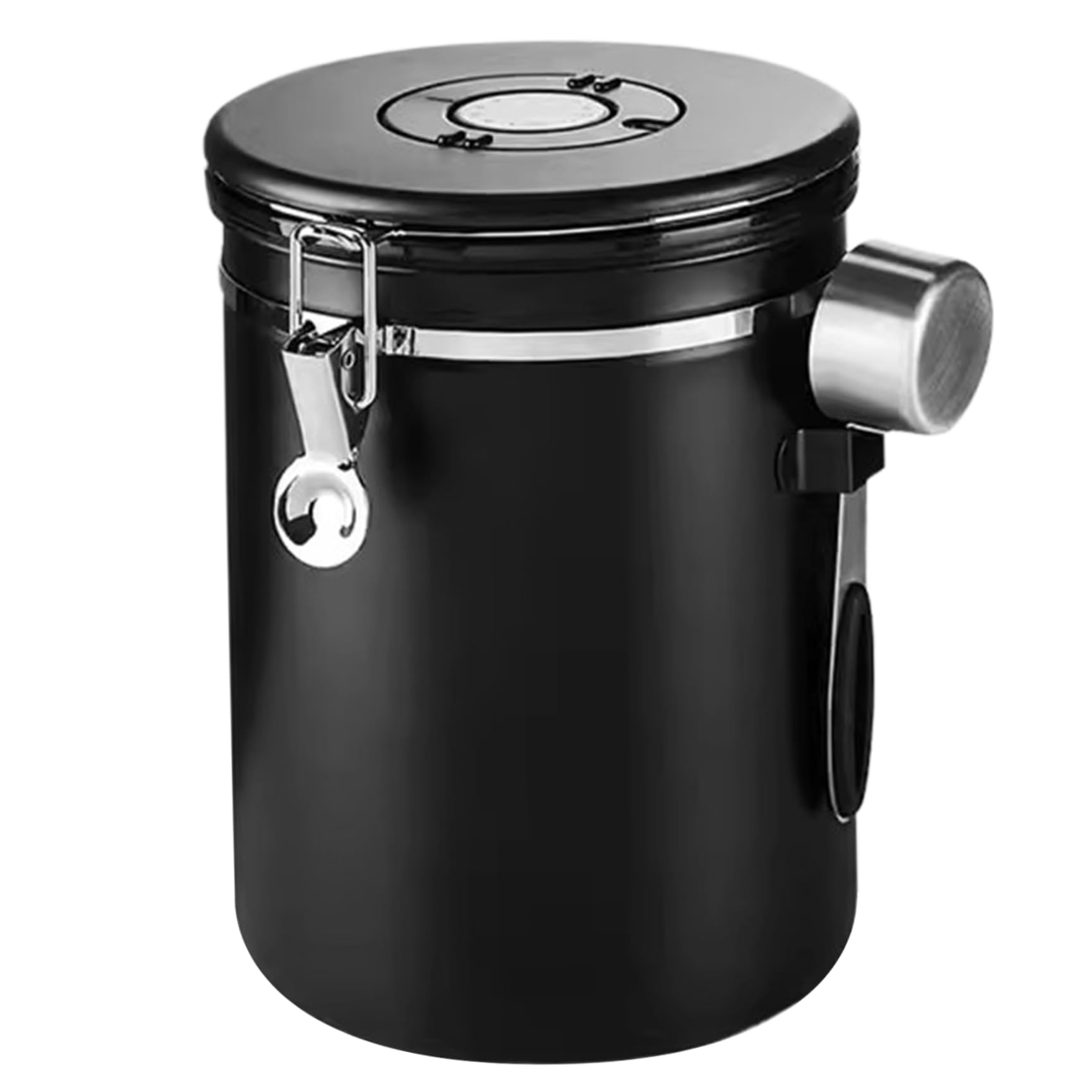 Hintyne Airtight Coffee Canister Airtight Coffee Canister 2.8l Container Stainless Steel Bean Storage with Date Display & Spoon Multipurpose