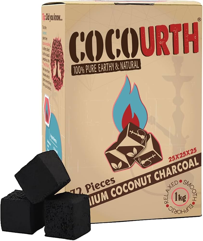 Amazon.com: CocoUrth 100% Natural Hookah Coconut Shell Charcoal