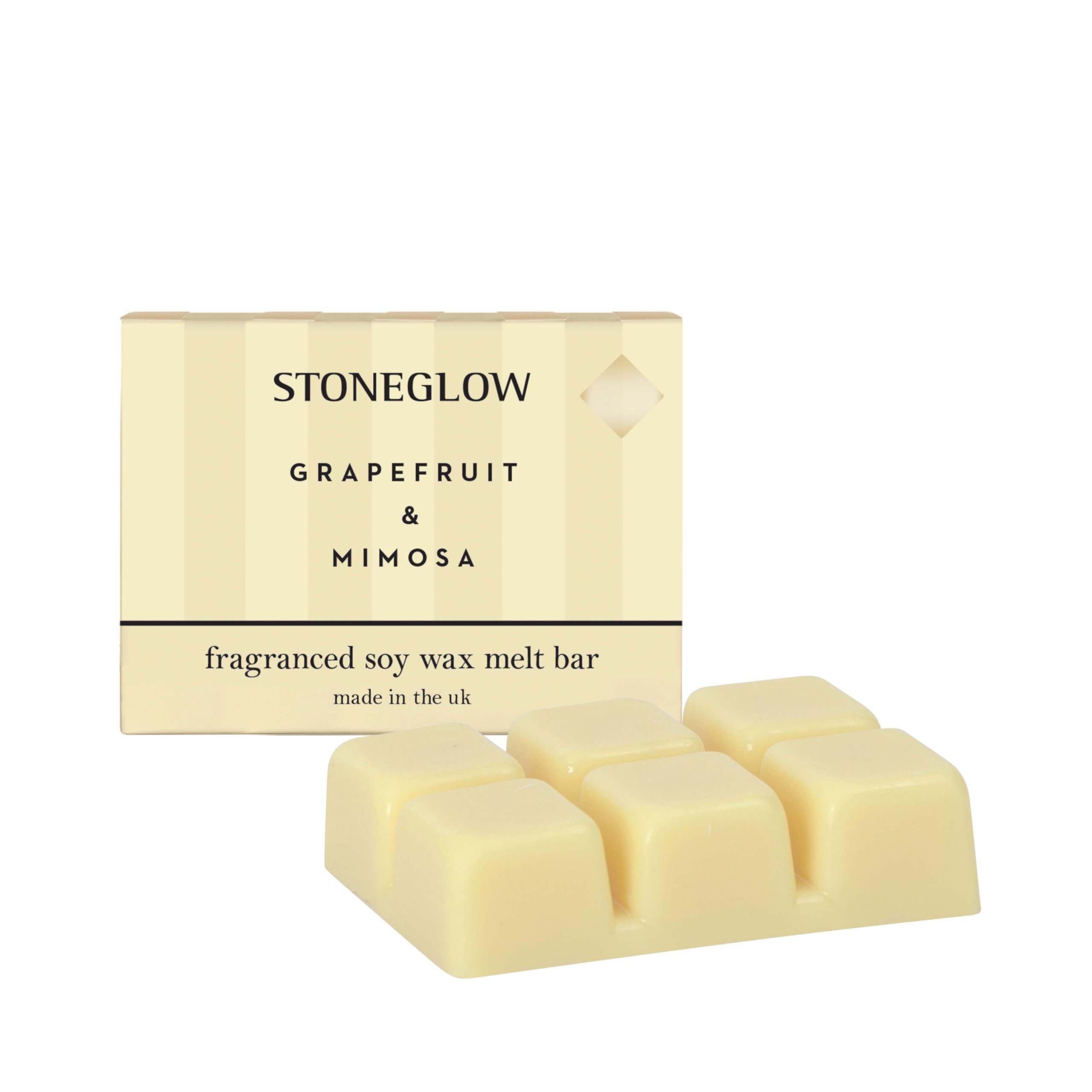 Stoneglow Modern Classics Collection - Grapefruit & Mimosa Soy Wax Melt Bar - Yellow