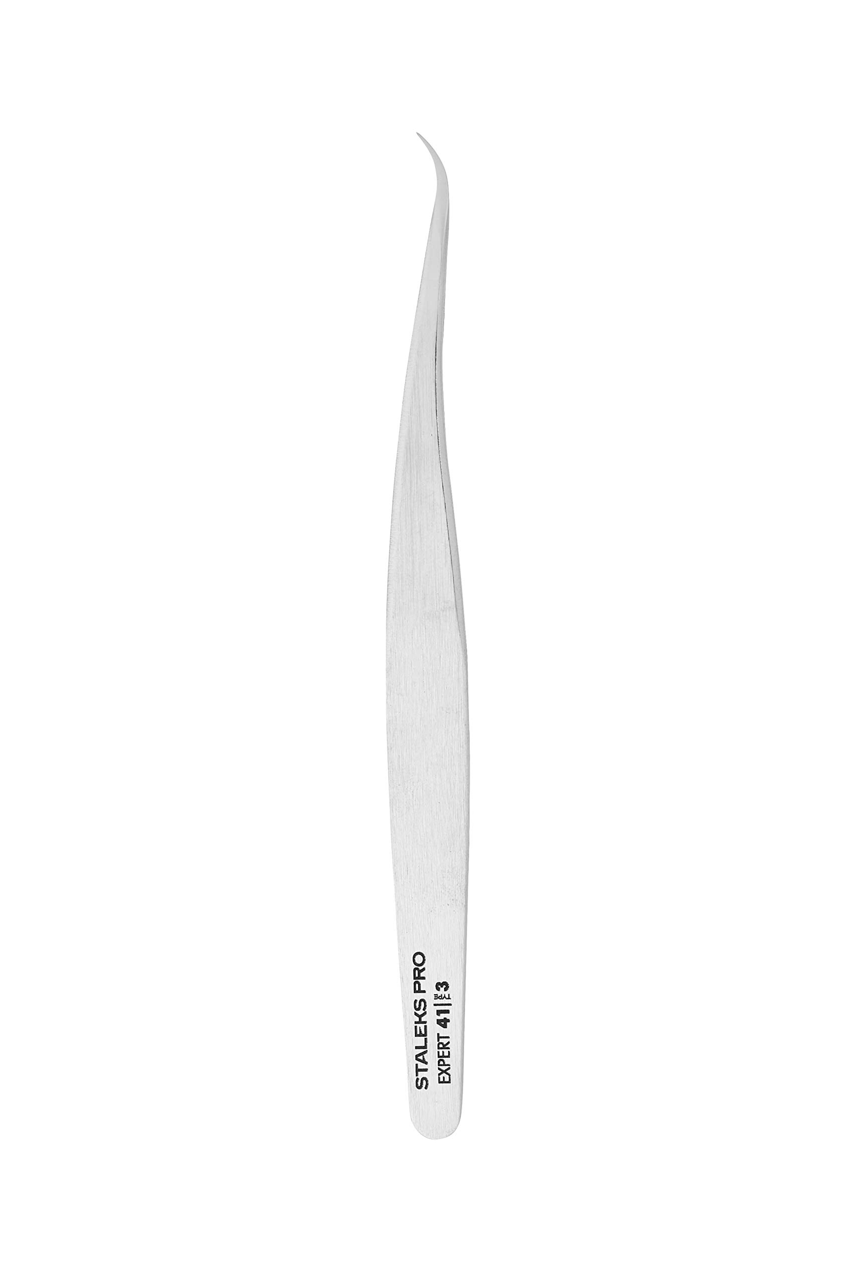 STALEKS Expert 41 TYPE 3 Wimpernpinzette (gebogen) – Professionelle Pinzette Für Wimpernextensions
