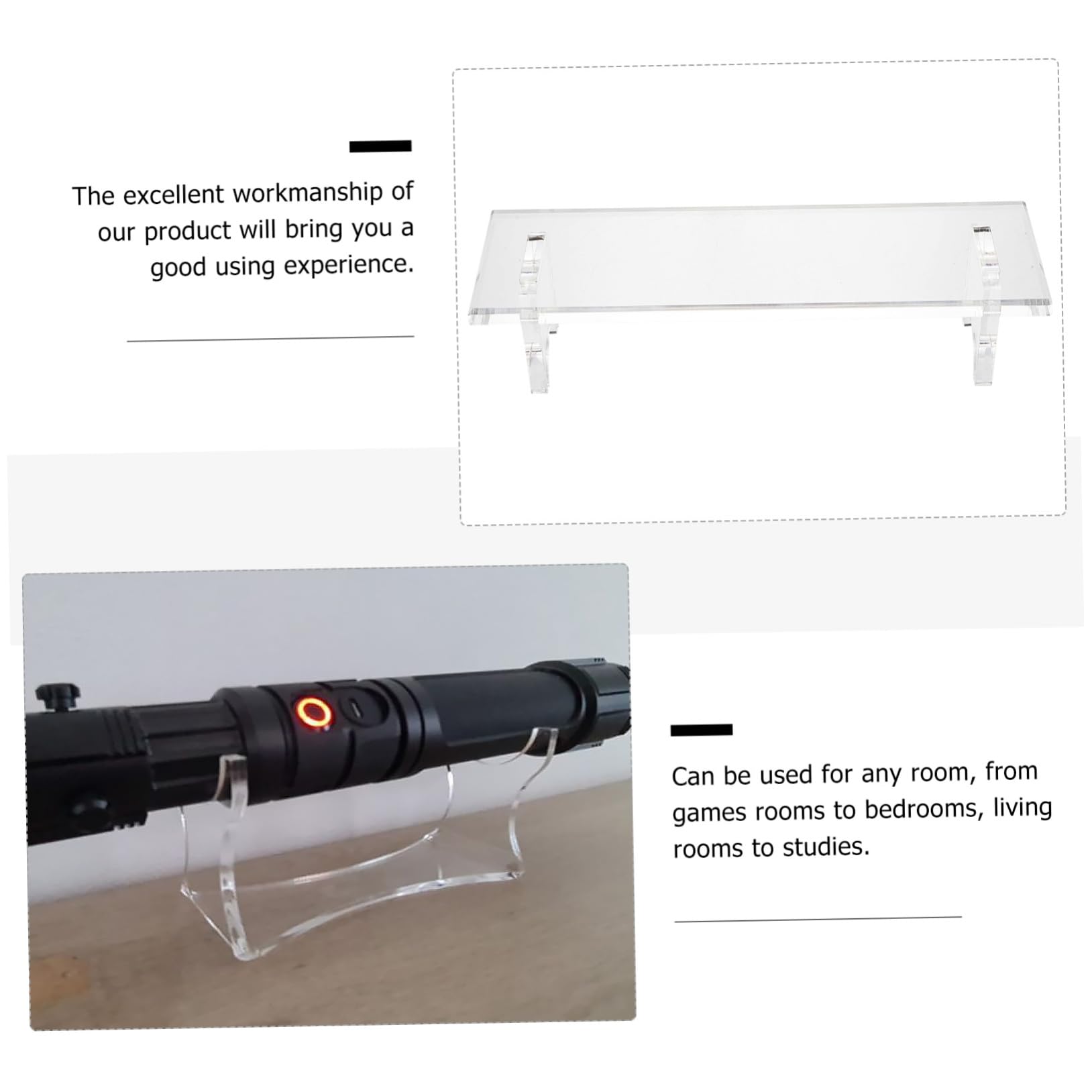 UPKOCH Lightsaber Display Rack Acrylic Sword Stand Home Decor Collection Organizer