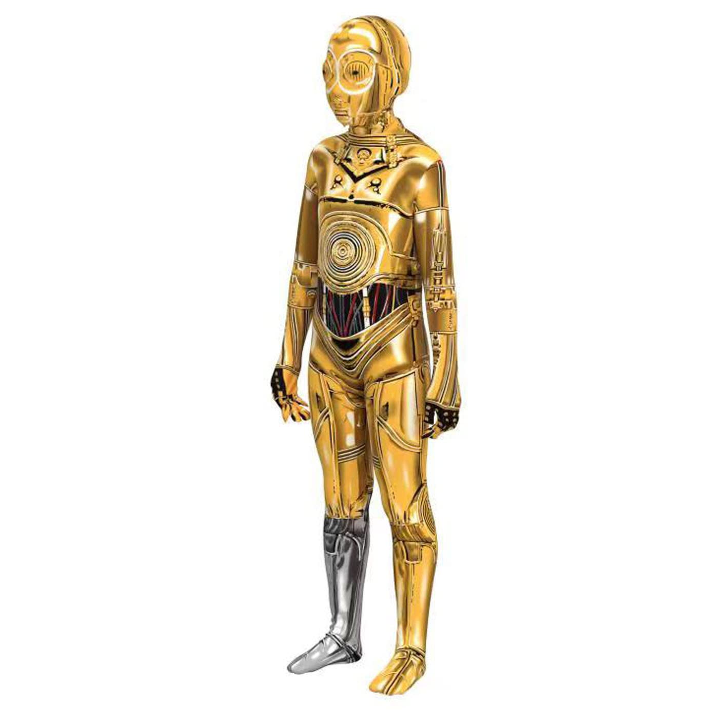 GenericSW C3PO Movie Cosplay Children's Jumpsuit Halloween Dress Up Costume Unisex Kids
