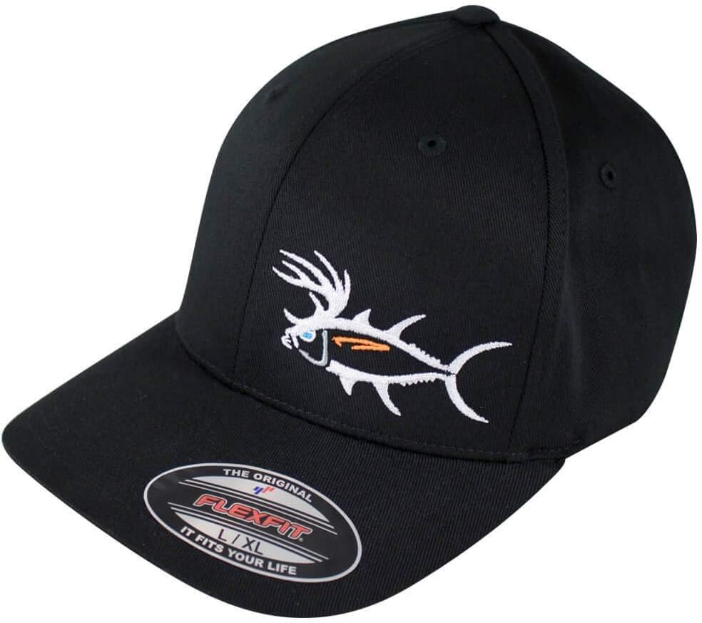 Buck-Eye LP Classic Fitted Premium Hat – Black Baseball Cap (Large) | Low-Profile Structured Stretch Fit Cap with Embroidered Logo