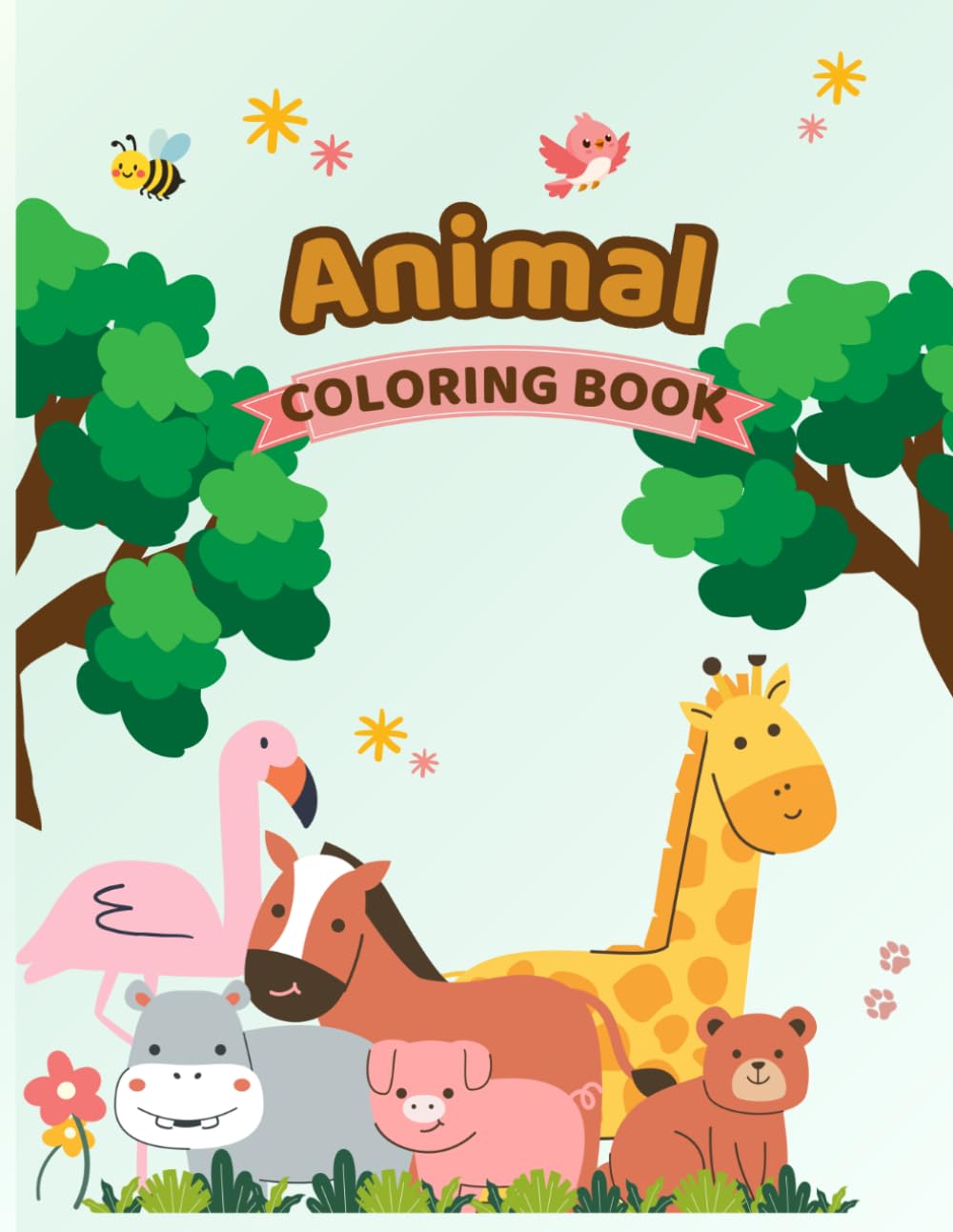 Animal Coloring book: Adorable Animal Illustrations For Young Artist