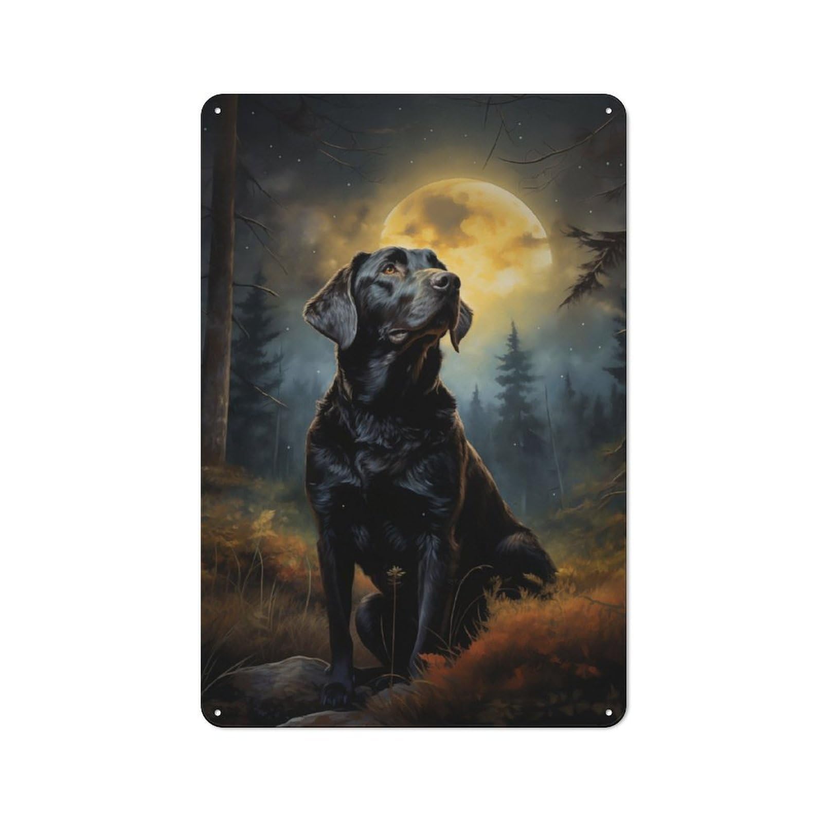 Junmoney Labrador Retriever Retro Tin Wall Plaque 30X20cm For Man Cave Or Games Room, For Games Room Collectors