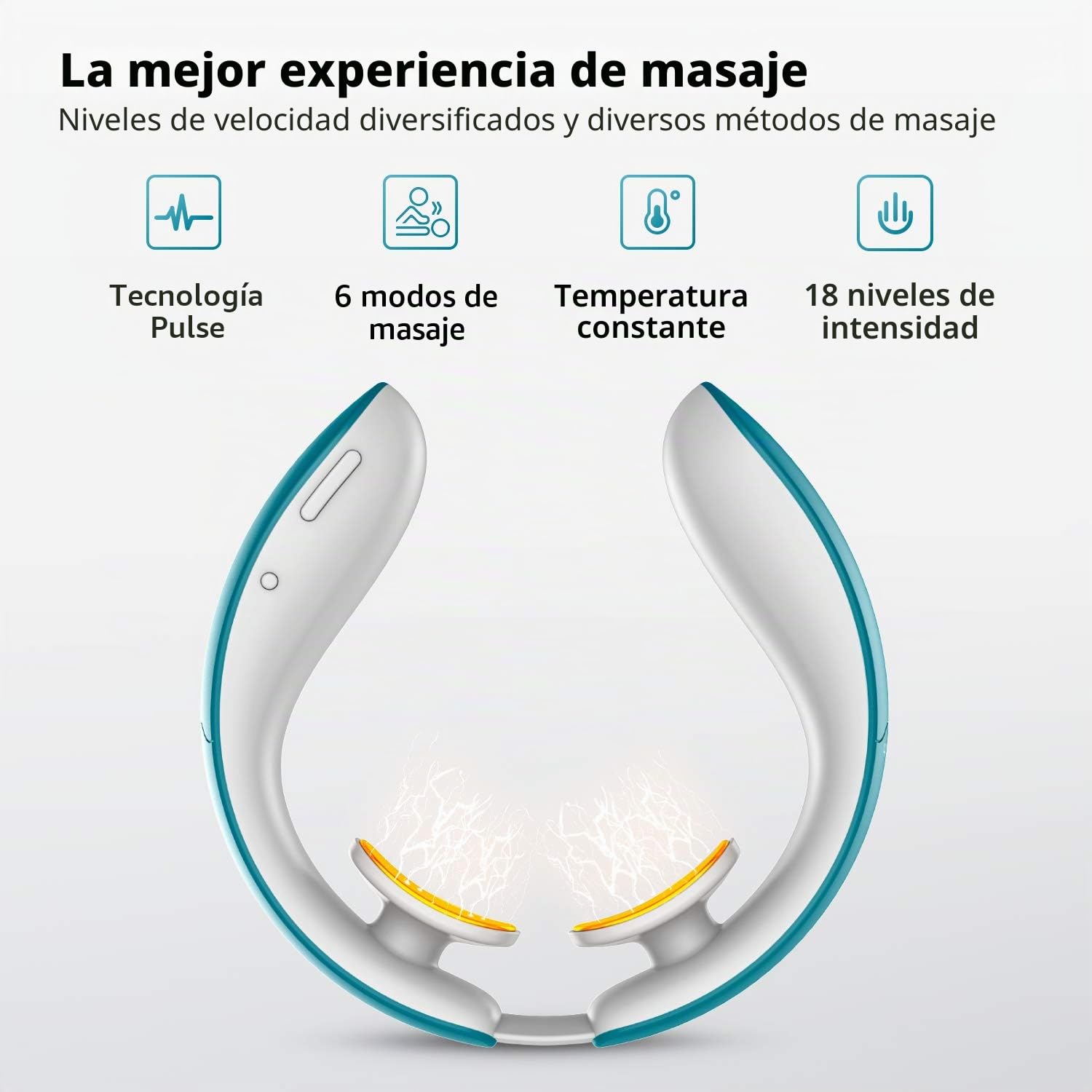 Masajeador Cervical con Control Remoto,Masajeador de Cuello Inteligente, Alivia el Dolor Muscular del Cuello, 6 Modos,18 Intensidades,Calefacción de 3 Niveles,Mejor regalo