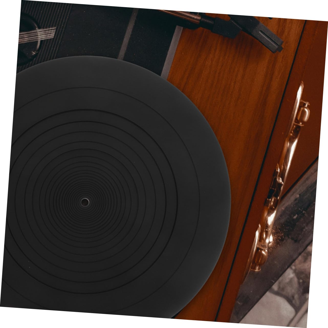 POPETPOP 2 piezas Alfombrilla Antiestrés de Silicona para Tocadiscos Unidades de Antideslizante y Antiestática Protección para Discos de Vinilo y Estabilidad Reproductores de Vinilos