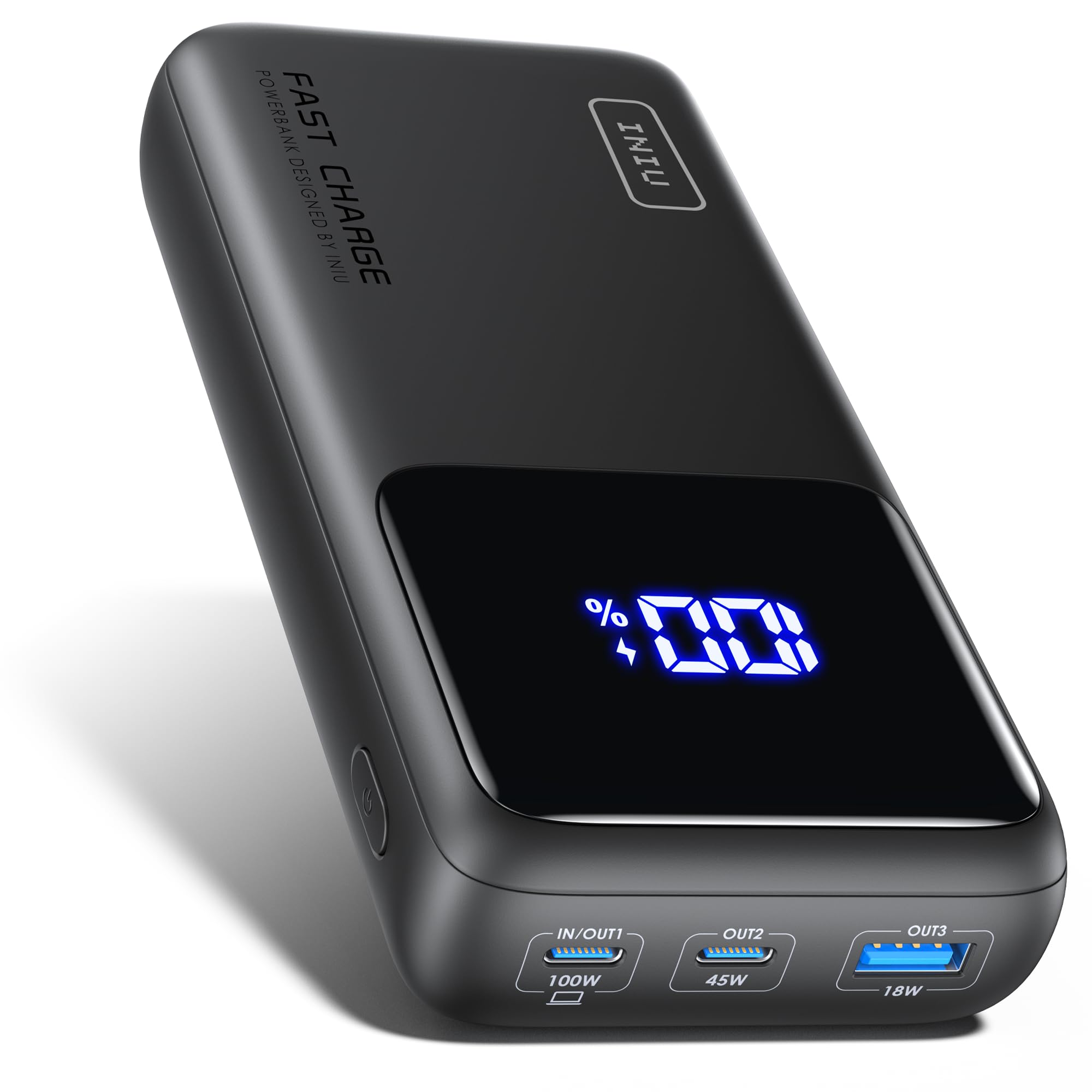 INIU Power Bank, 100W 25000mAh Portable Charger Fast Charging USB C Input & Output for Laptop and Phones Battery Pack, Powerbank for iPhone 15 14 13 12 Pro Max Mini Plus Samsung Steam Deck iPad etc