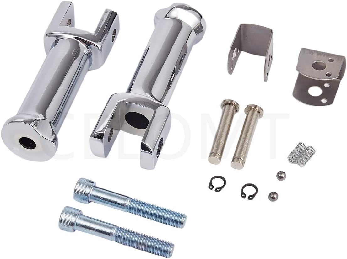 Passenger Footpeg Support Kit Foot peg Mounts Clevis Fit for Harley Davidson Softail 2018-2020 (Chrome)