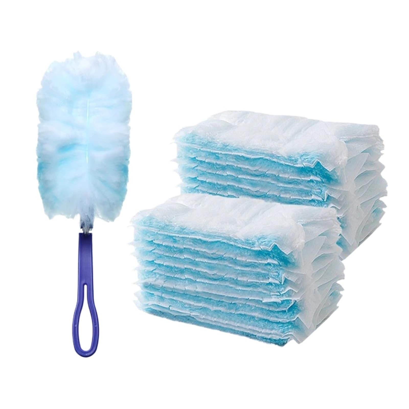 Dusters for Cleaning Multiple Specifications Duster Refills Disposable Dust Collector With Replaceable Zen Head Thickened And Convenient To Use(1handle 20PCS TH)