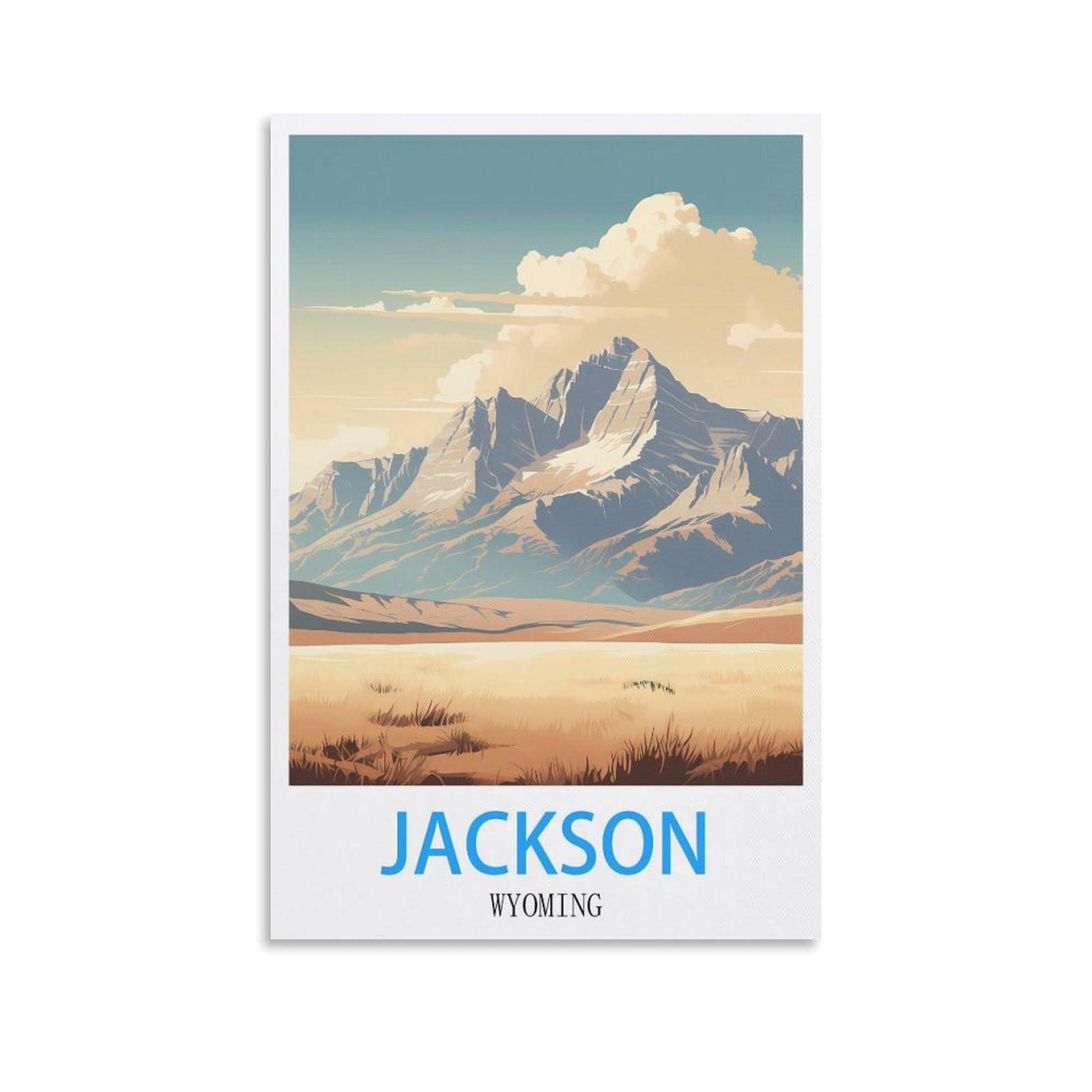 Retro Vintage Metal Tin Sign Jackson Wyomings Garden & Kitchen Poster, Inspirational Sign Home Wall Art Decor for Home Kitchen Bar Club Decoration 30x30cm