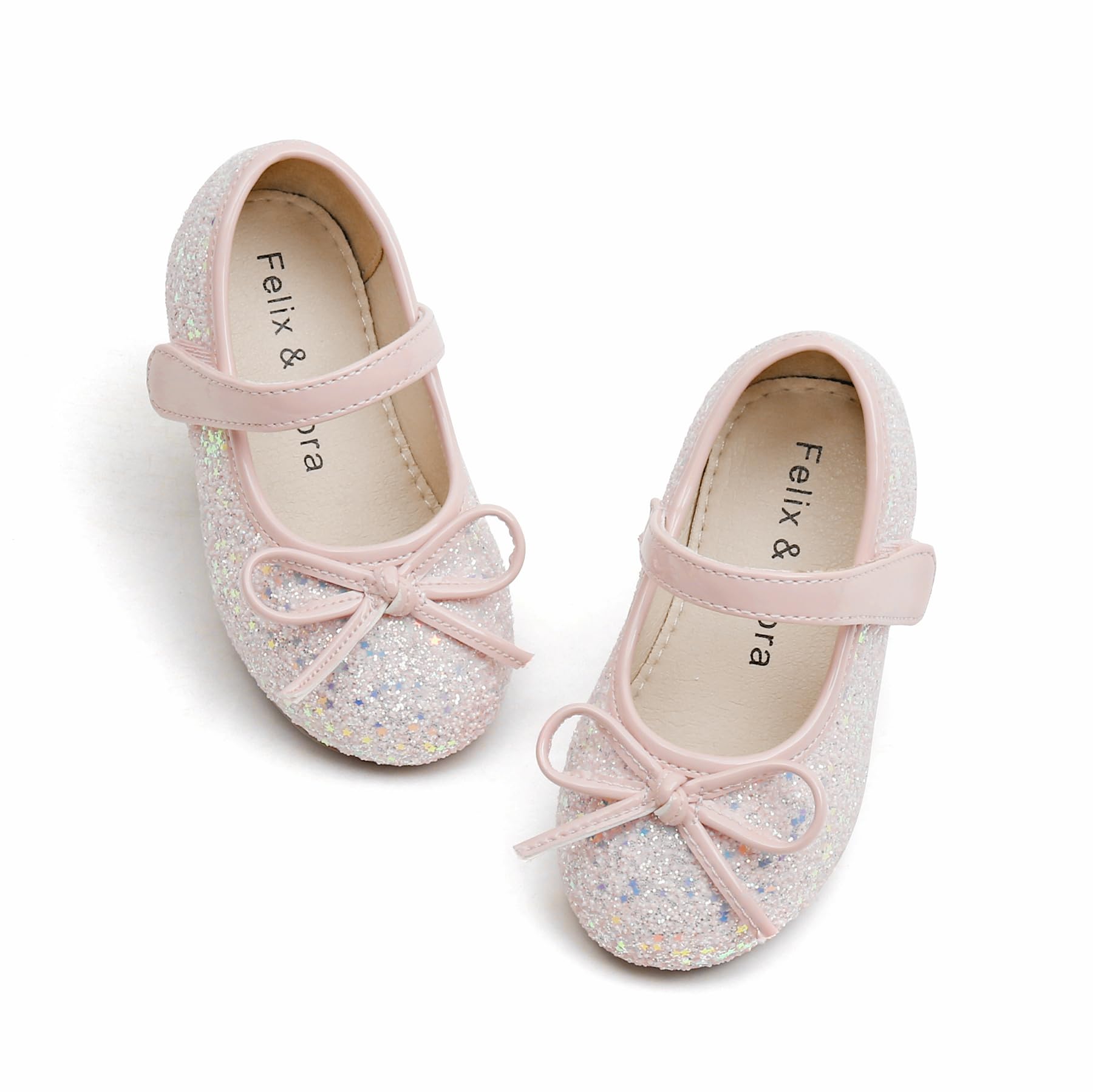 Felix & Flora Toddler Flower Girl Dress Shoes - Girl Ballet Flats Party School Shoes Wedding
