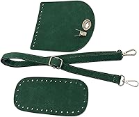 Vista 10 de Juego de 3 piezas para hacer bolsas de bricolaje, parte inferior de bolsa, correa de bolsa y cubierta de solapa para bolsa, de piel sintética