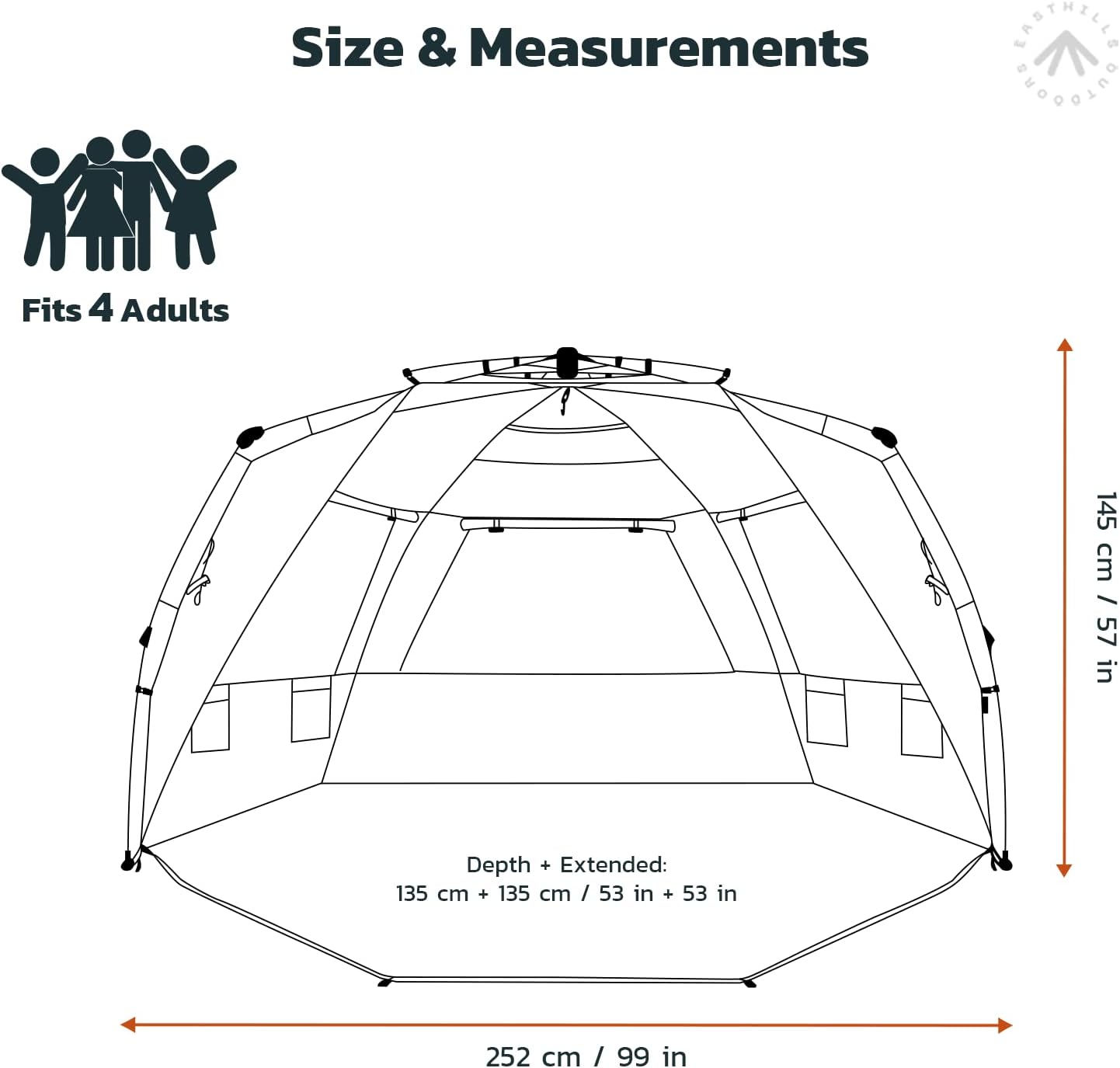 Easthills Outdoors Instant Shader Dark Shelter Pop Up Beach Tent Sun Shelter with UPF 50+ UV Protection for Kids & Family Pacific Blue 4 61OE3Vy7c1L. AC SL1500