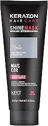 Keraton, Máscara matizadora hidratante, Trata e colore, Para cabelo loiro e descolorido, Shine Mask, 250g, Prata