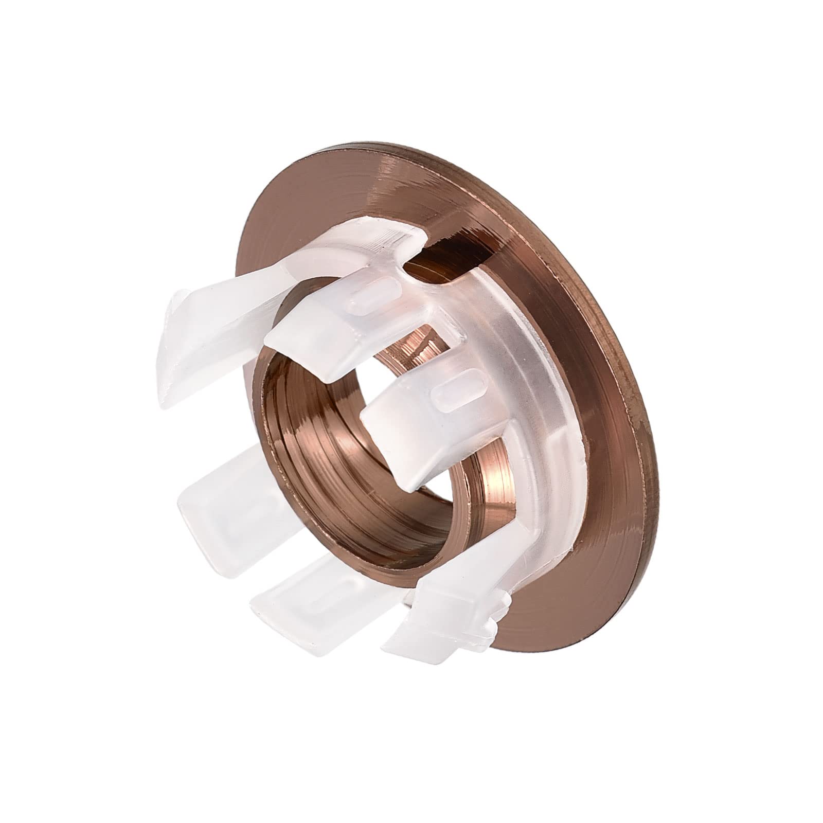 QUARKZMAN Lavello Filo Fuoriuscita Coperchio, Lavello Fuoriuscita cerchio 25,3mm Bagno Cucina Lavello Scarico Copri Foro Inserisci Cappucci Rotondi, Rosa Oro