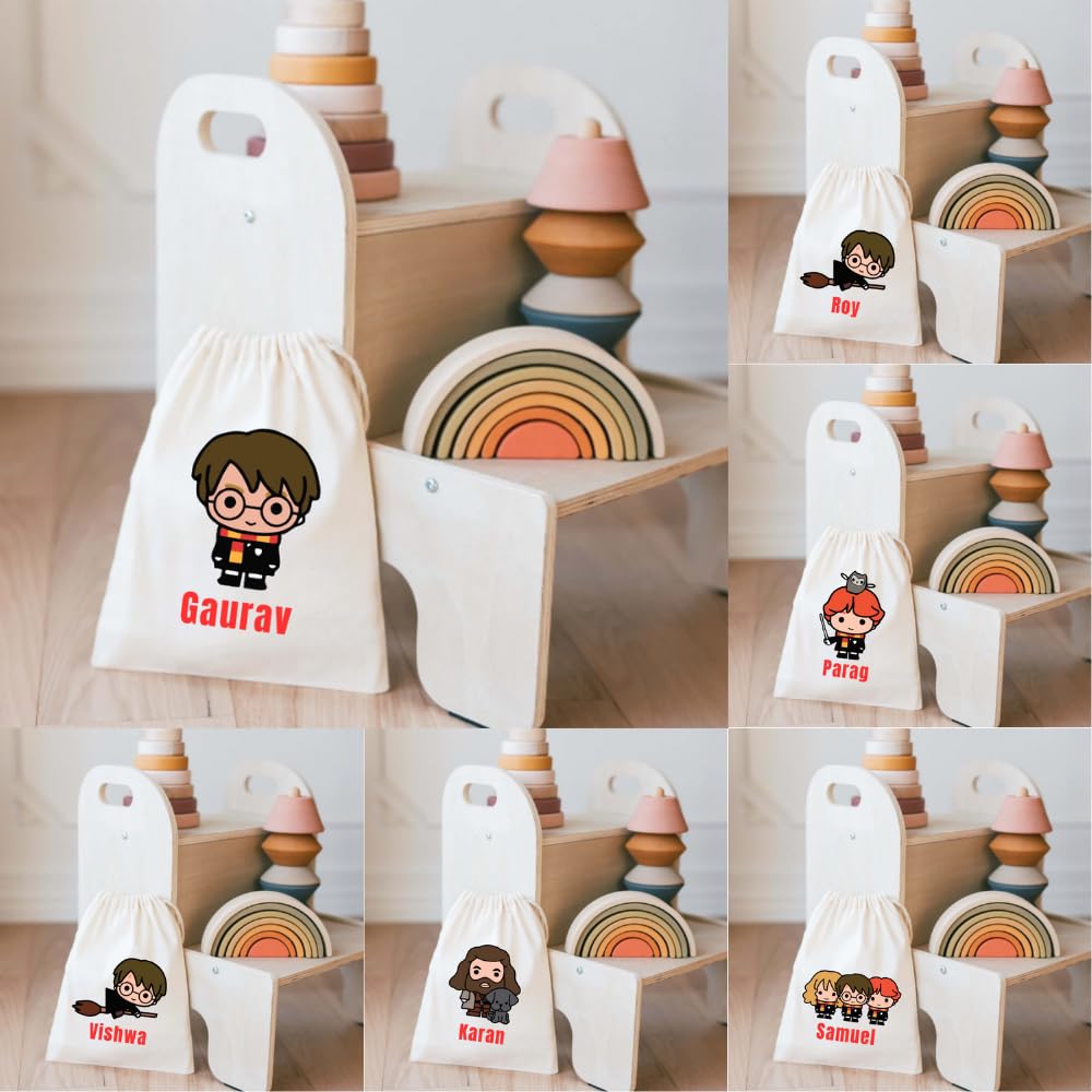 Yellow Nuts Personalied Gift Bags For Return Gifts Party Favour Candy Treat Goody Bag Kids Girls Boys Cartoon Superhero Harry Potter Theme Carry Bags Pack of 6 (B0D7TN7VK8) Amazon Price History, Amazon Price Tracker