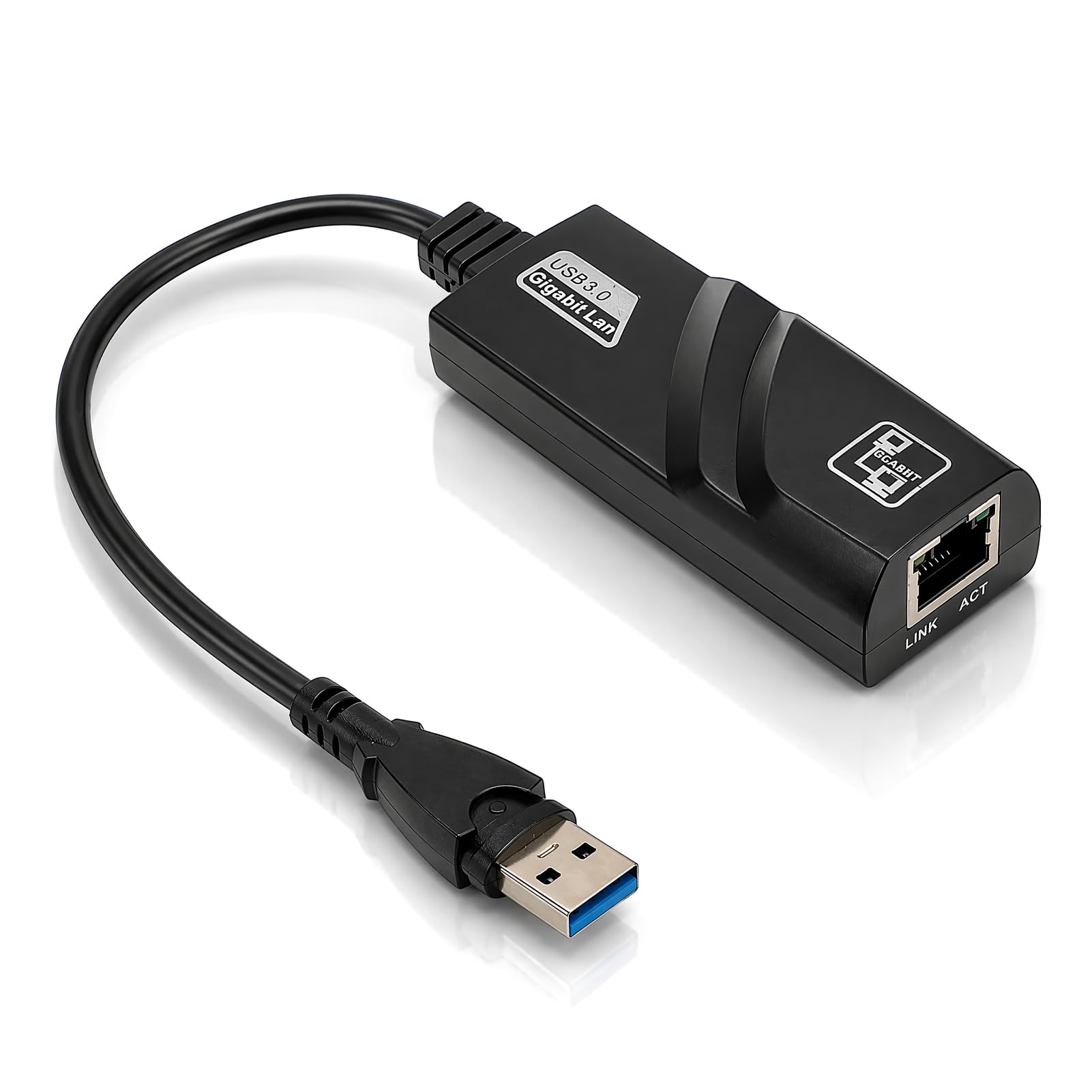 USB Ethernet Adapter, Ultra Speed USB 3.0 to RJ45 Adapter, USB 3.0 to Ethernet Network Adapter Compatible with OS X Linux, 10 100 1000Mbps Speed-image-49