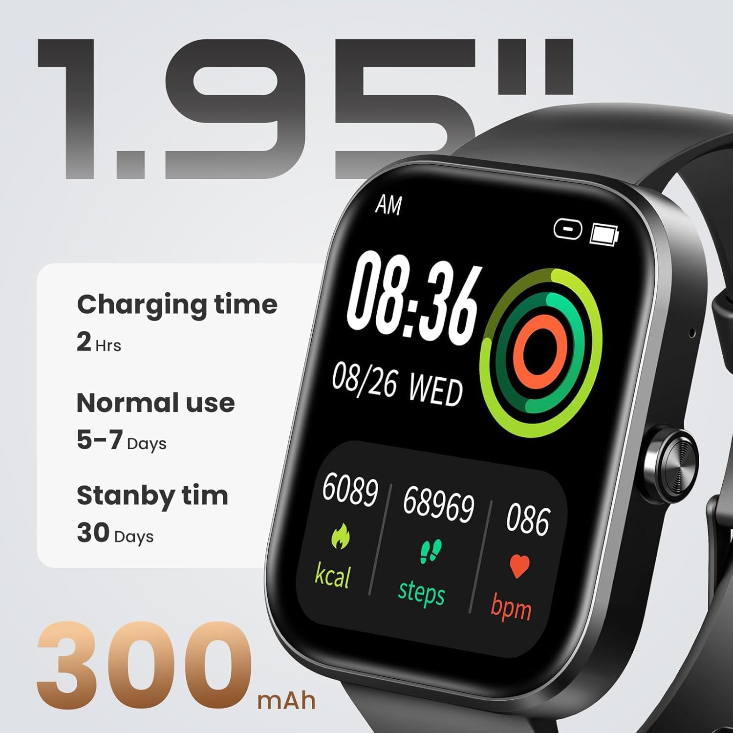 Poounur Orologio intelligente per uomo e donna, orologio fitness 2026 con cardiofrequenzimetro/monitoraggio del sonno/contapassi, smartwatch con chiamata Bluetooth, oltre 112 modalità sportive