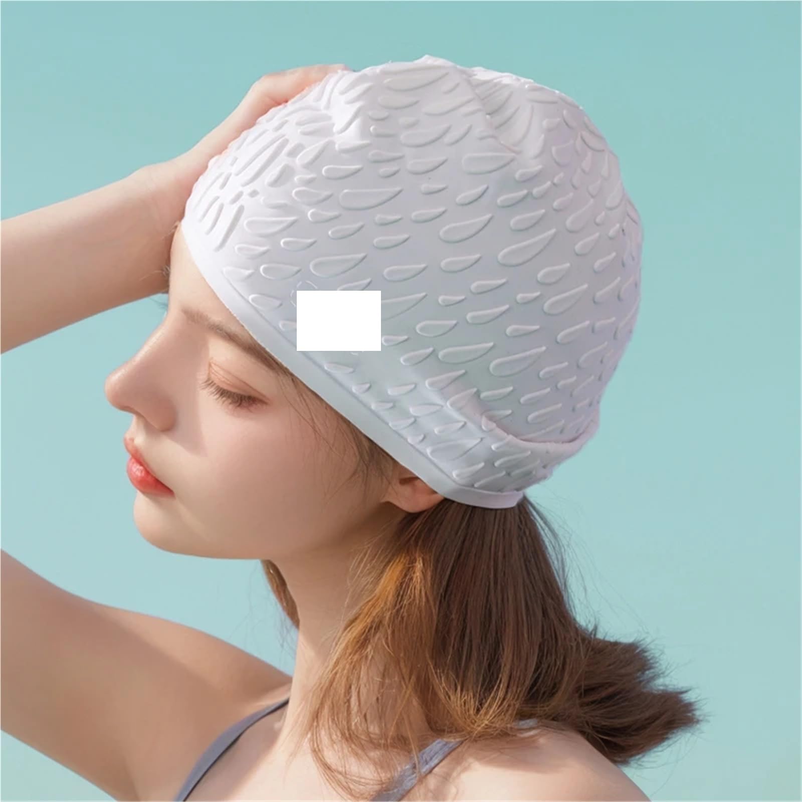 Gorro de natación de Silicona de 2 uds, Gorro de natación Impermeable de Alta Elasticidad, Antideslizante for Mujeres y Hombres