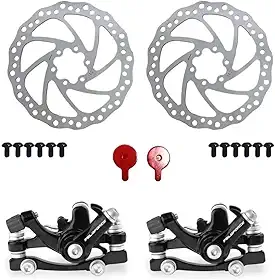 Kit Freio Disco Mecanico Absolute Disco 160mm Pincas Preto.