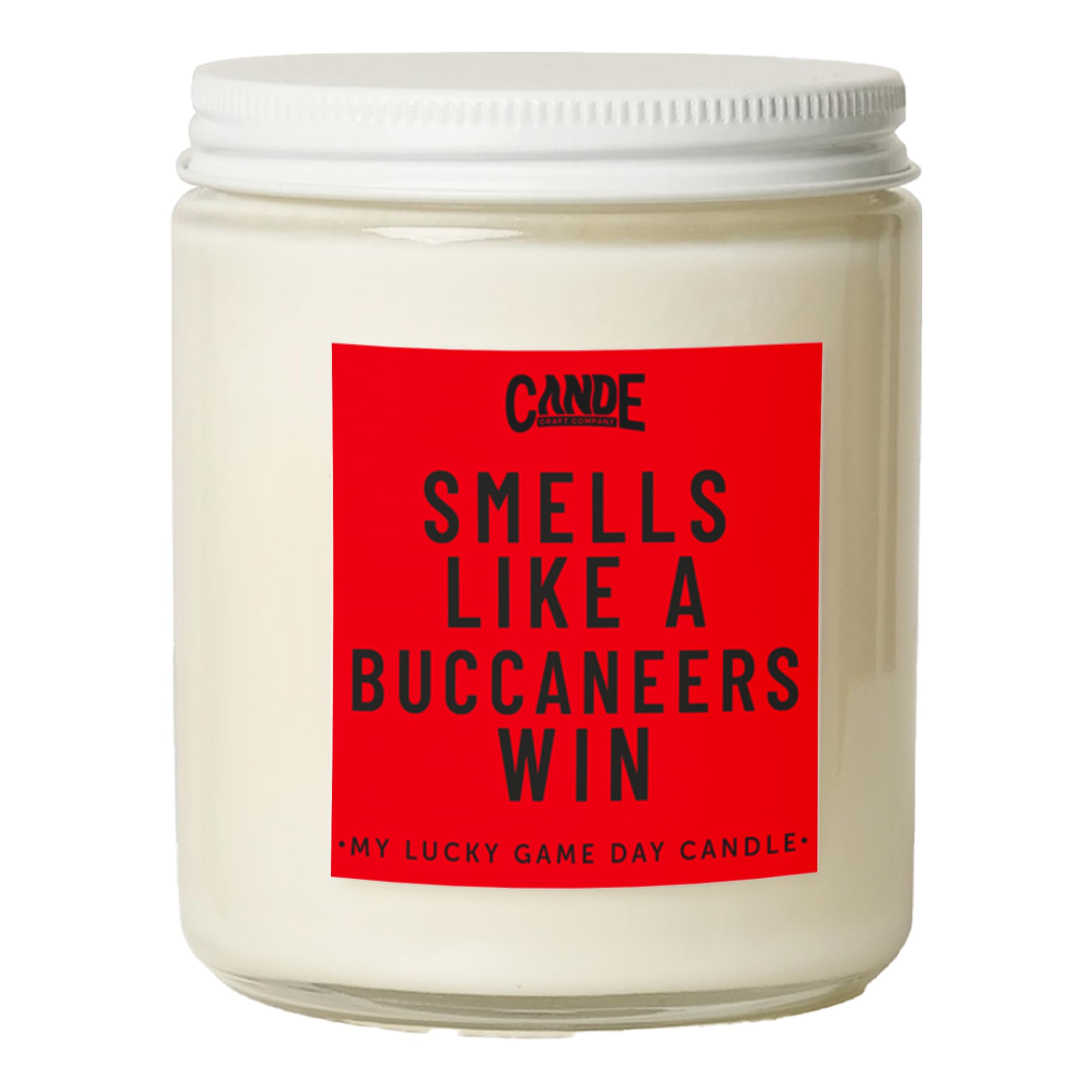 CE Craft - Smells Like A Buccaneers Win Candle - Football Themed Candle, Gift for Dad, Gift for Son, Dad Gift, Sports Themed Candle, Gift for Him (Sugar Cookie)