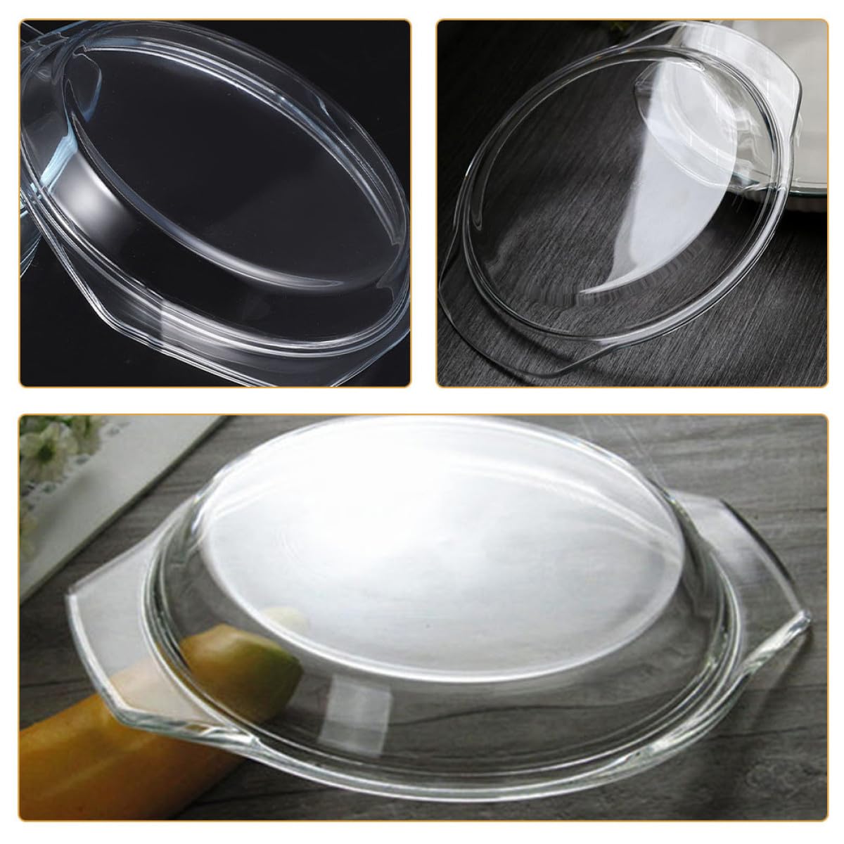 Beaupretty Coperchio in Vetro per Microonde Anti-Schizzi 20,2 Cm, Copertura Vapore per Forno a Microonde e Forno Tradizionale, Resistente e Multiuso per Cottura Salutare