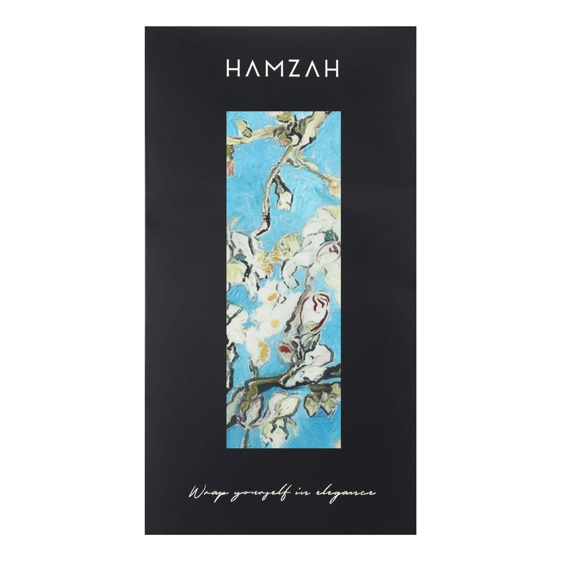 Hamzah Fular de Seda Natural Estampado – Pañuelo 180x65 cm Diseñado en España, Inspirado en Grandes Pintores
