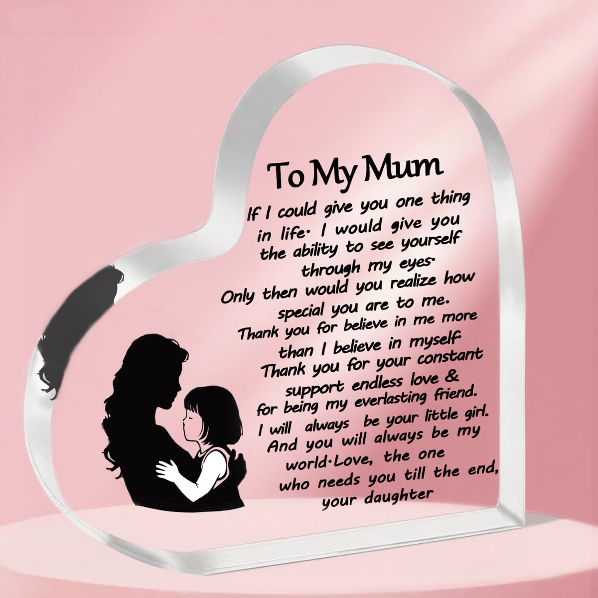 ToVii Mum Gifts from Daughter, Mum Birthday Gifts,To My Mum Acrylic Plaque Mum Gifts Christmas Mothers Day Birthday Gift Best Mum Present — image 1