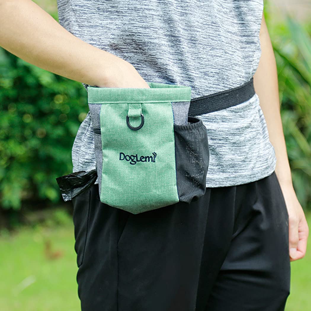 Hundetrainingsbeutel aus Nylon, spritzwassergeschützte Snacktasche für Haustiere, Outdoor Leckerli-Beutel, als Hüfttasche, Schultertasche oder Crossbody mit verstellbarem Gurt